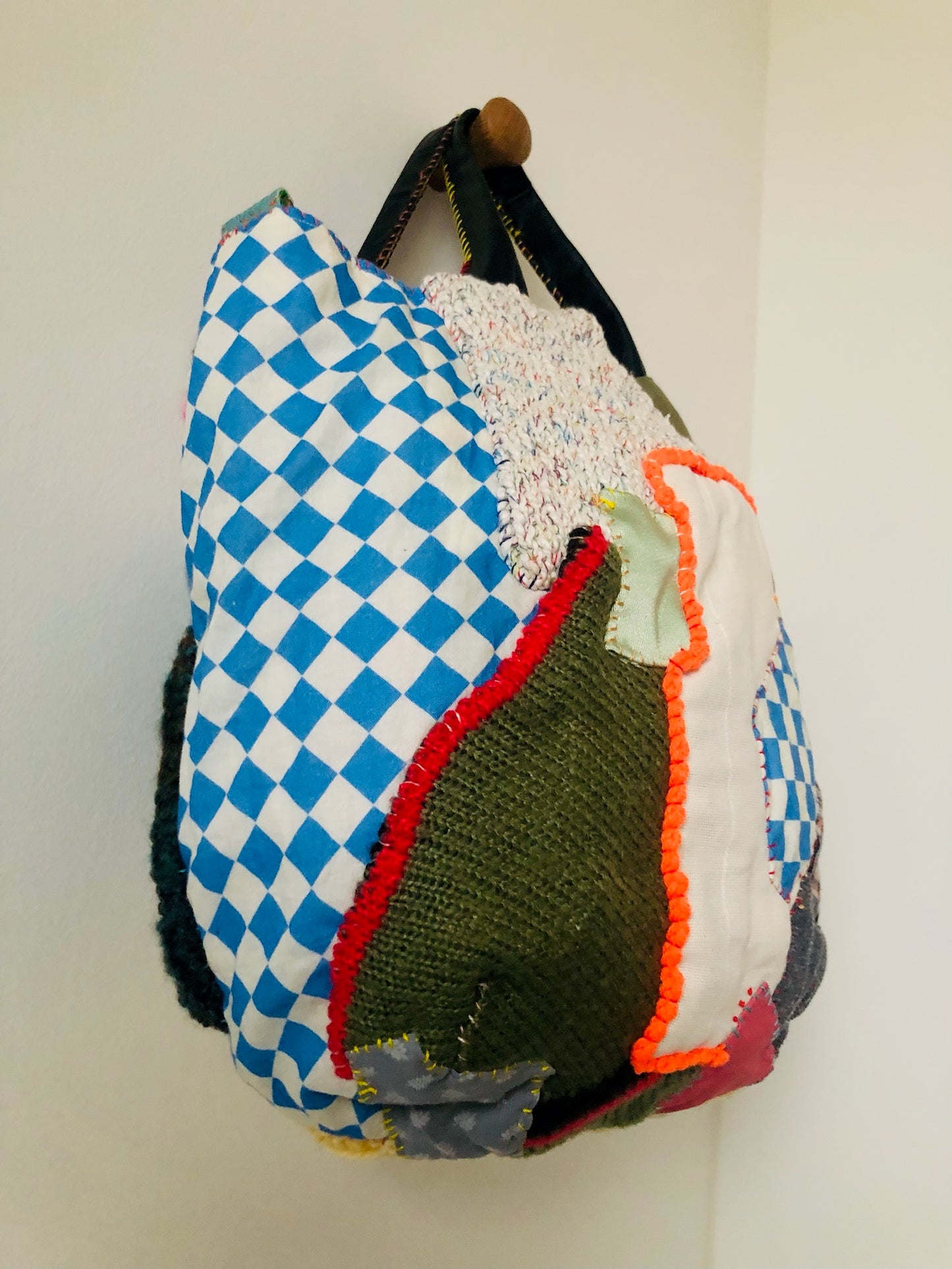 Håndsyet stoftaske Slow Fashion Håndlavet 2174