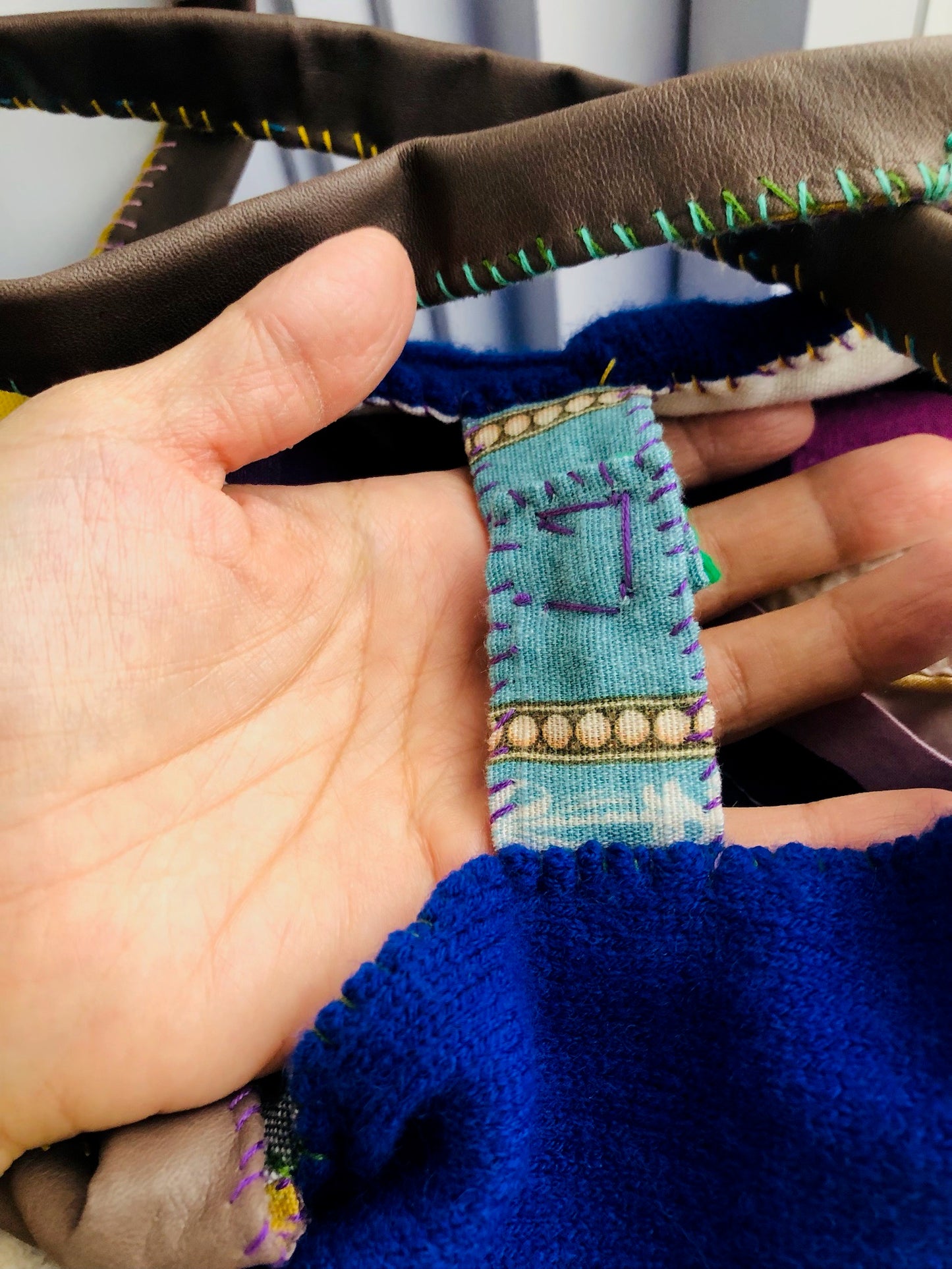 Bag Hand-sewn bag Fabric tote bag Slow fashion Handmade 2175