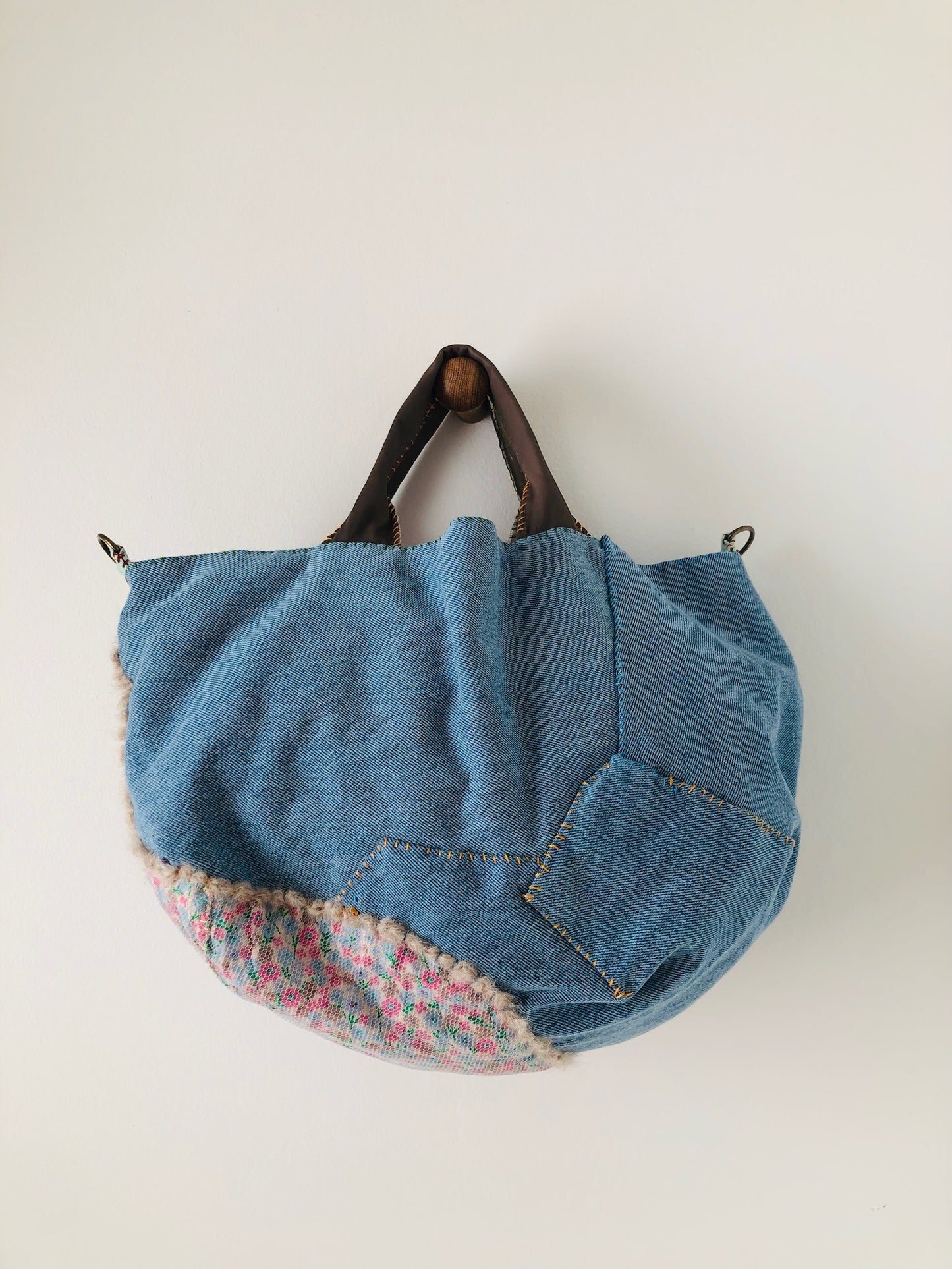 Håndsyet stoftaske Slow Fashion Håndlavet 2178