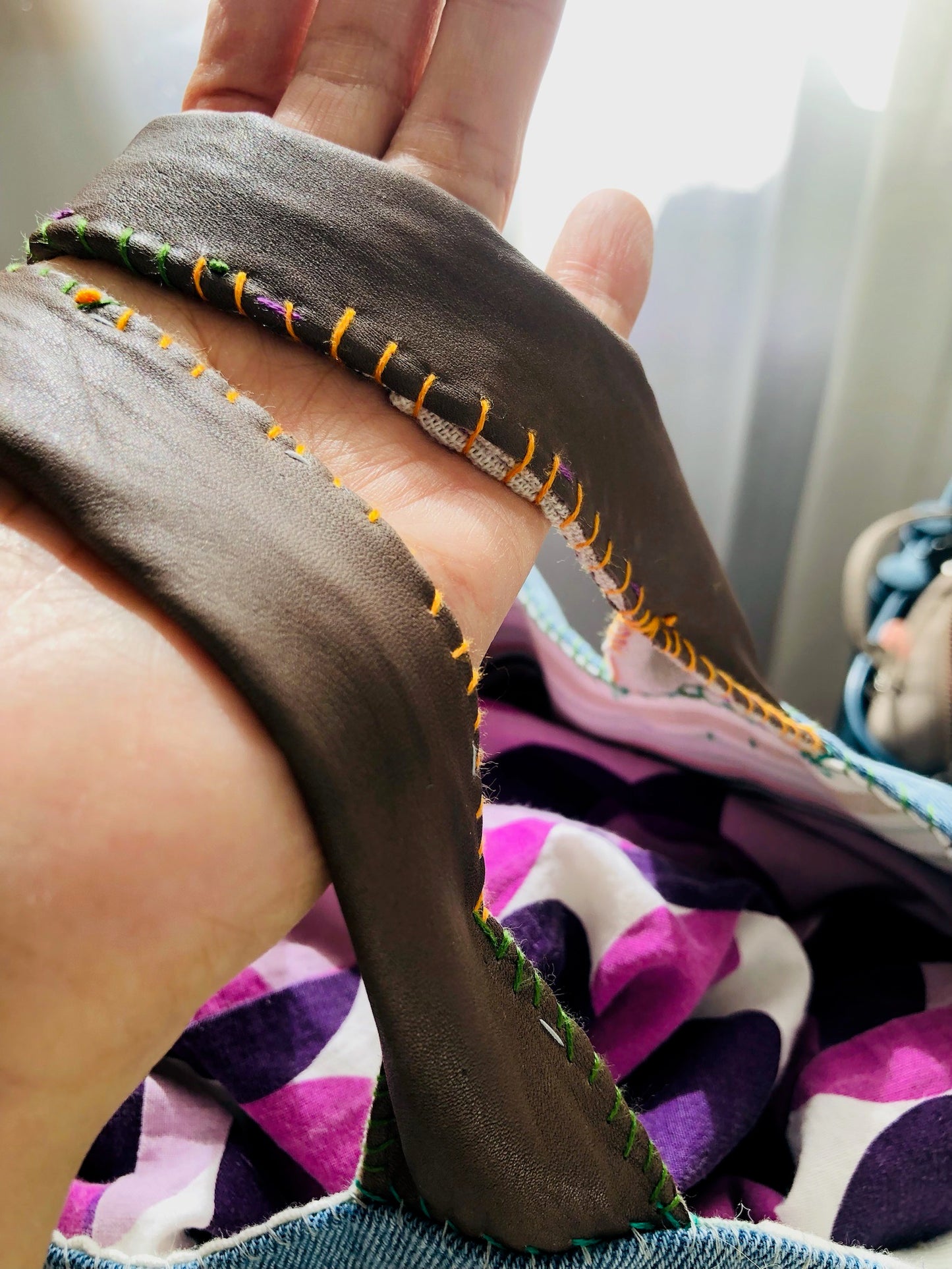 Håndsyet stoftaske Slow Fashion Håndlavet 2178