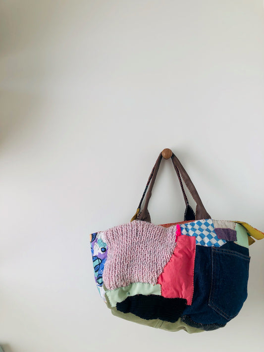 Bag Hand-sewn bag Fabric tote bag Slow fashion Handmade 2180