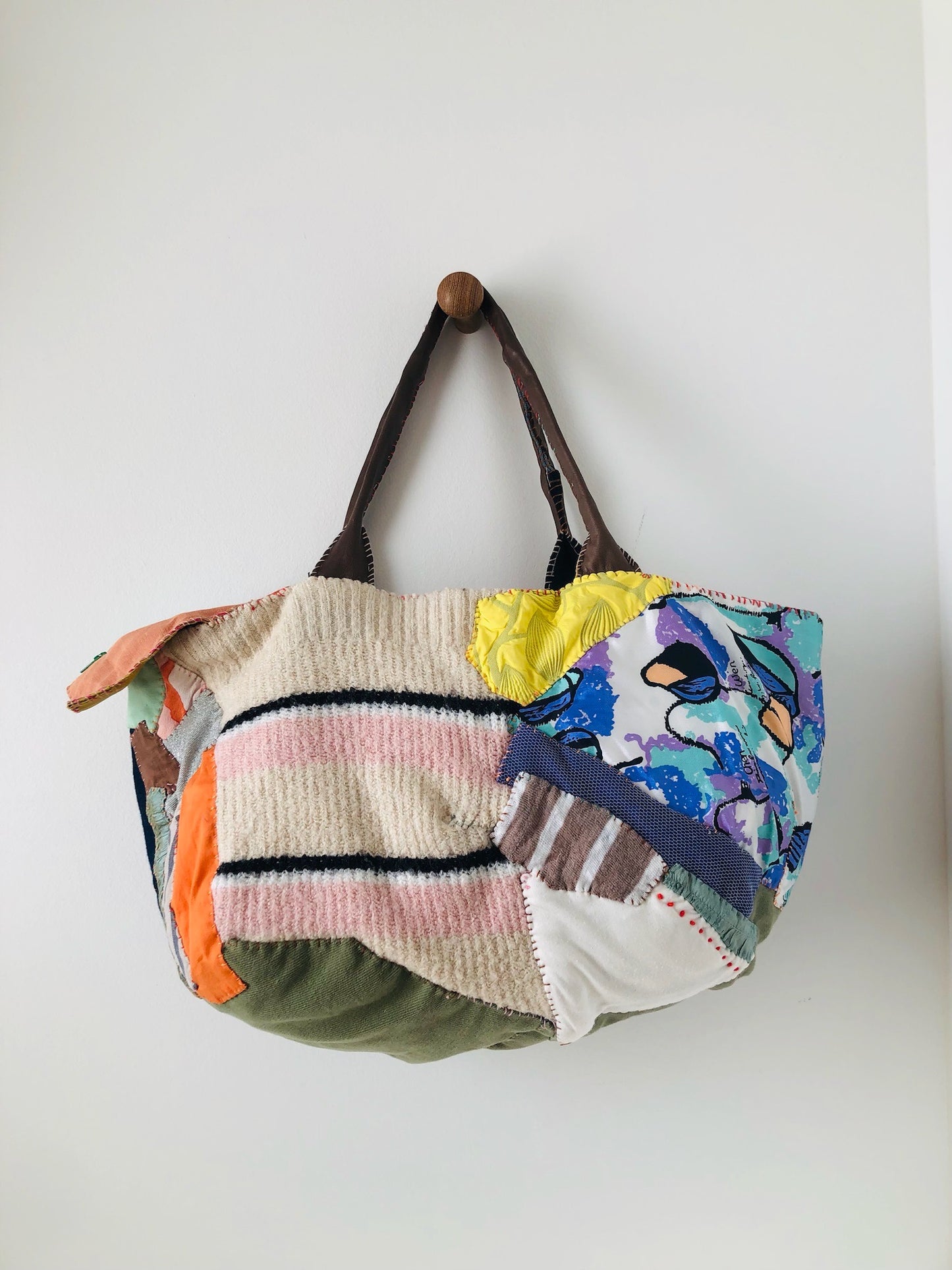 Håndsyet stoftaske Slow Fashion Håndlavet 2180