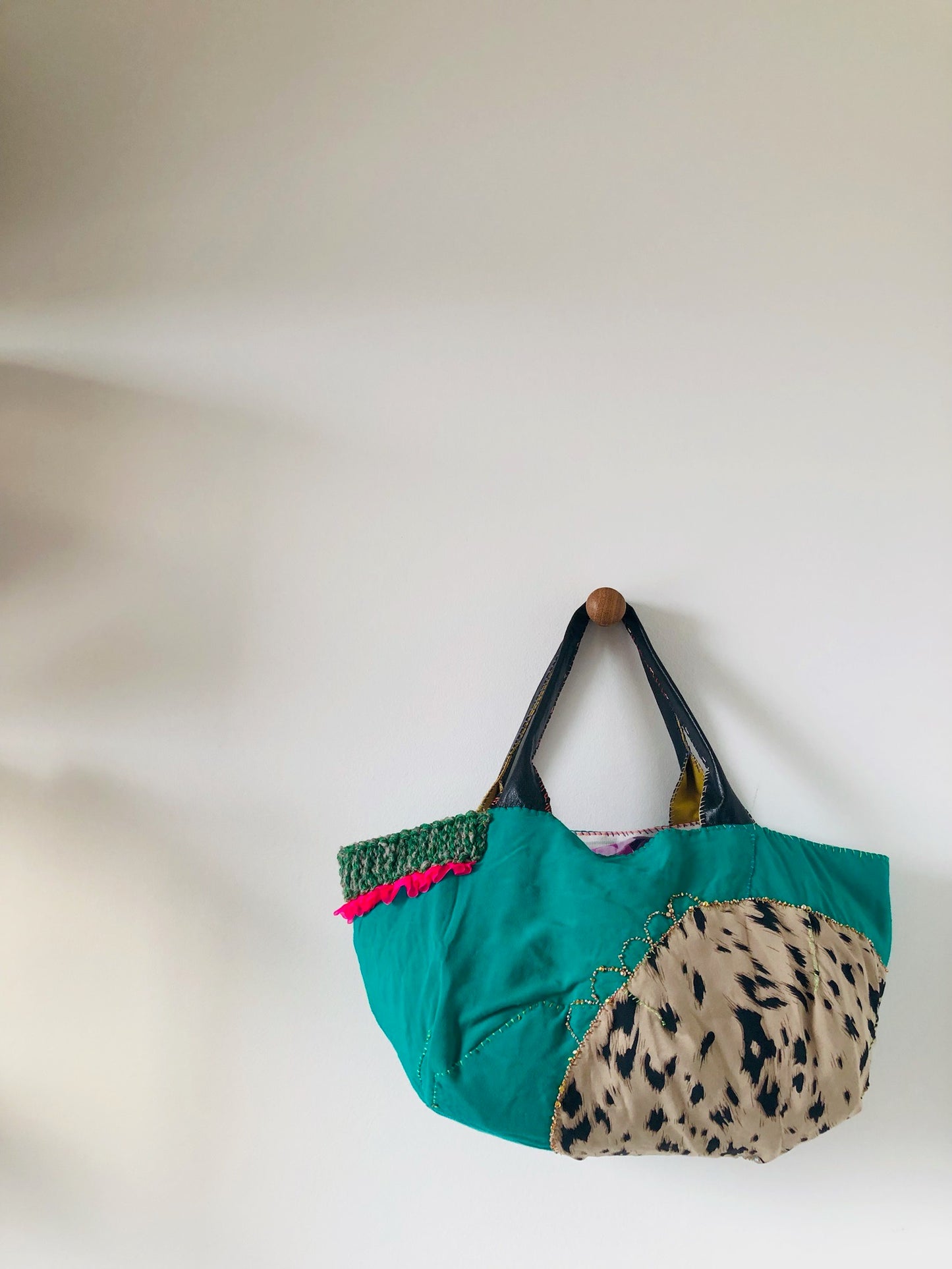 Håndsyet stoftaske Slow Fashion Håndlavet 2181