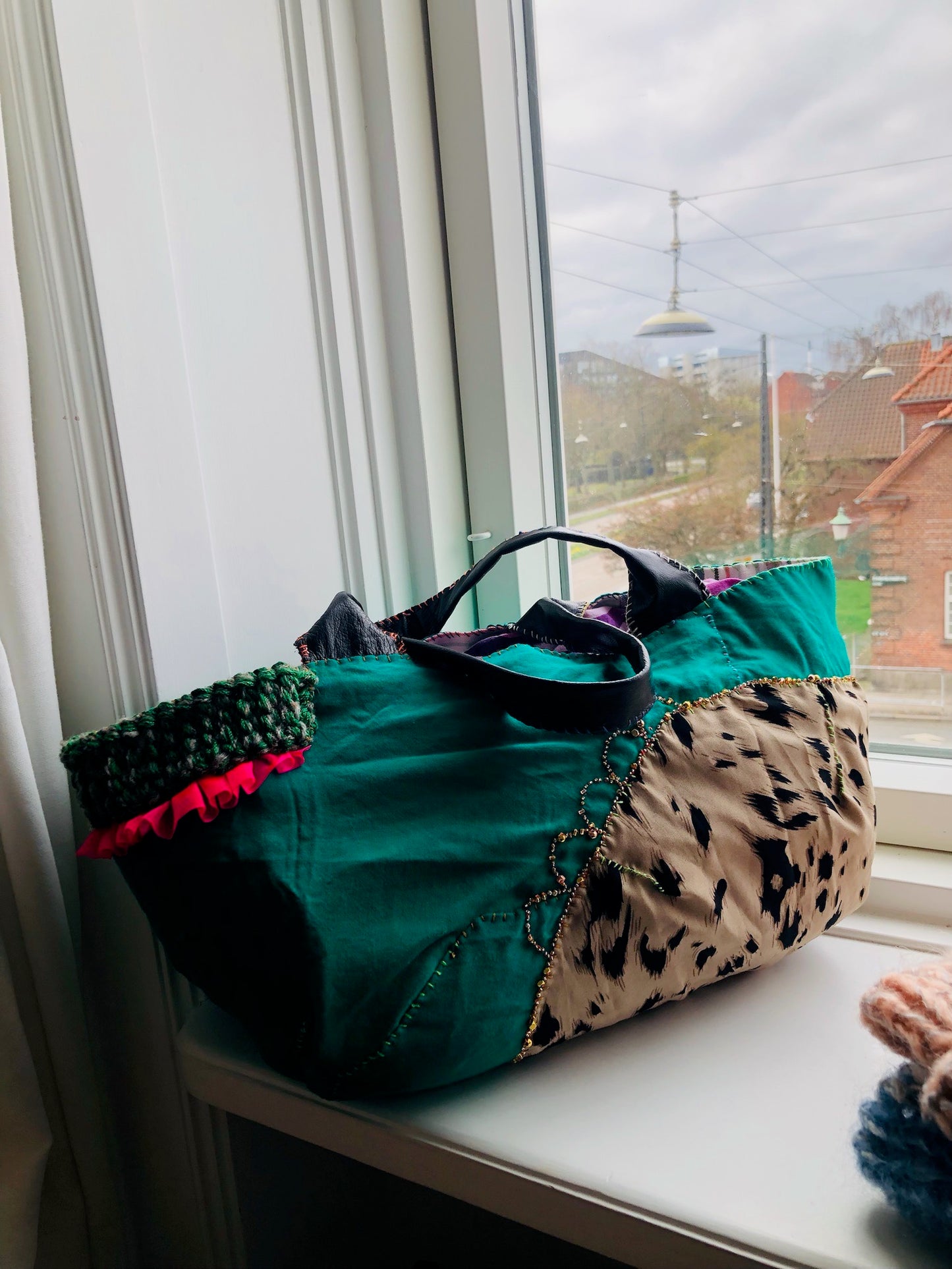 Håndsyet stoftaske Slow Fashion Håndlavet 2181
