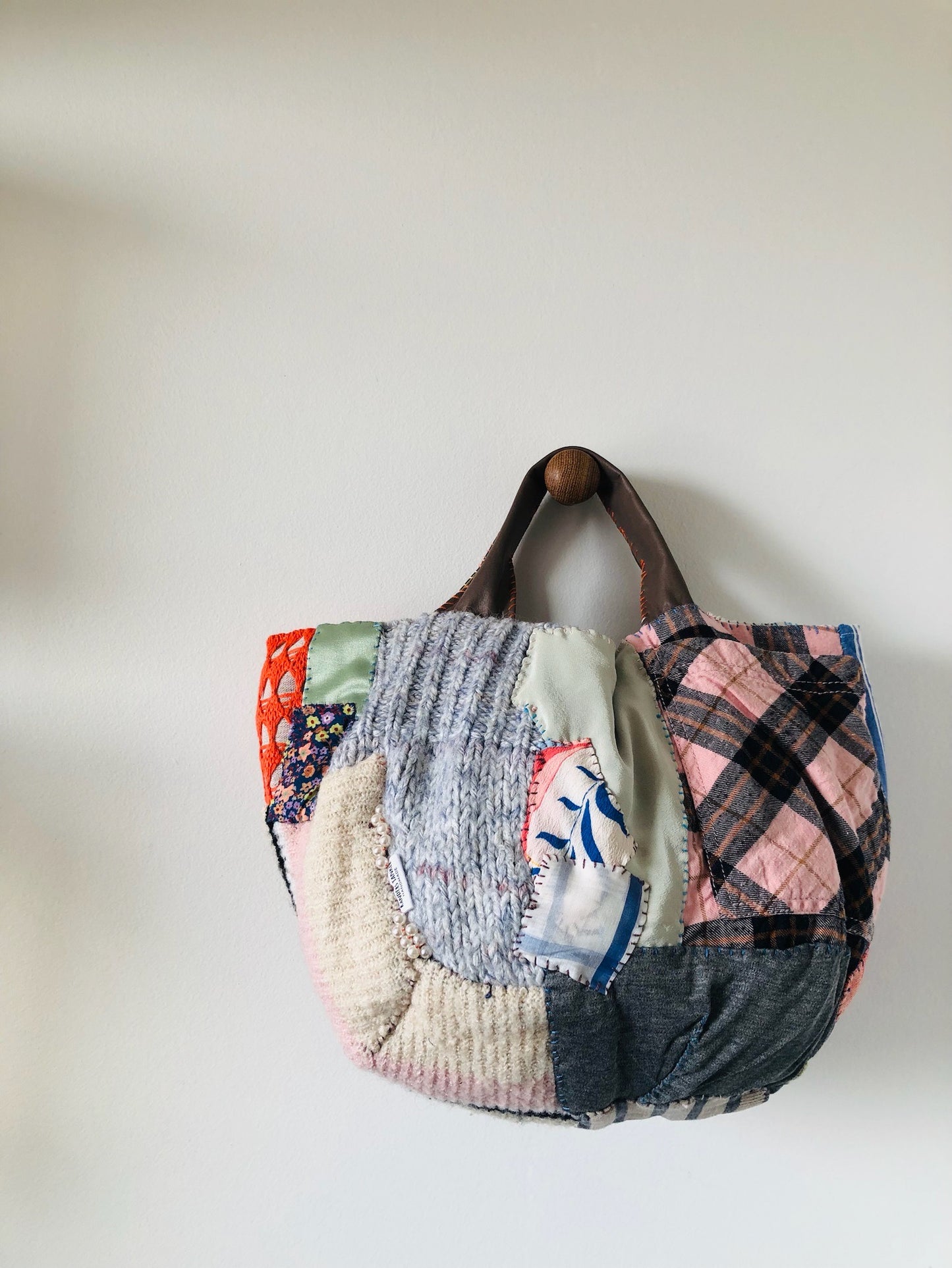 Håndsyet stoftaske Slow Fashion Håndlavet 2185