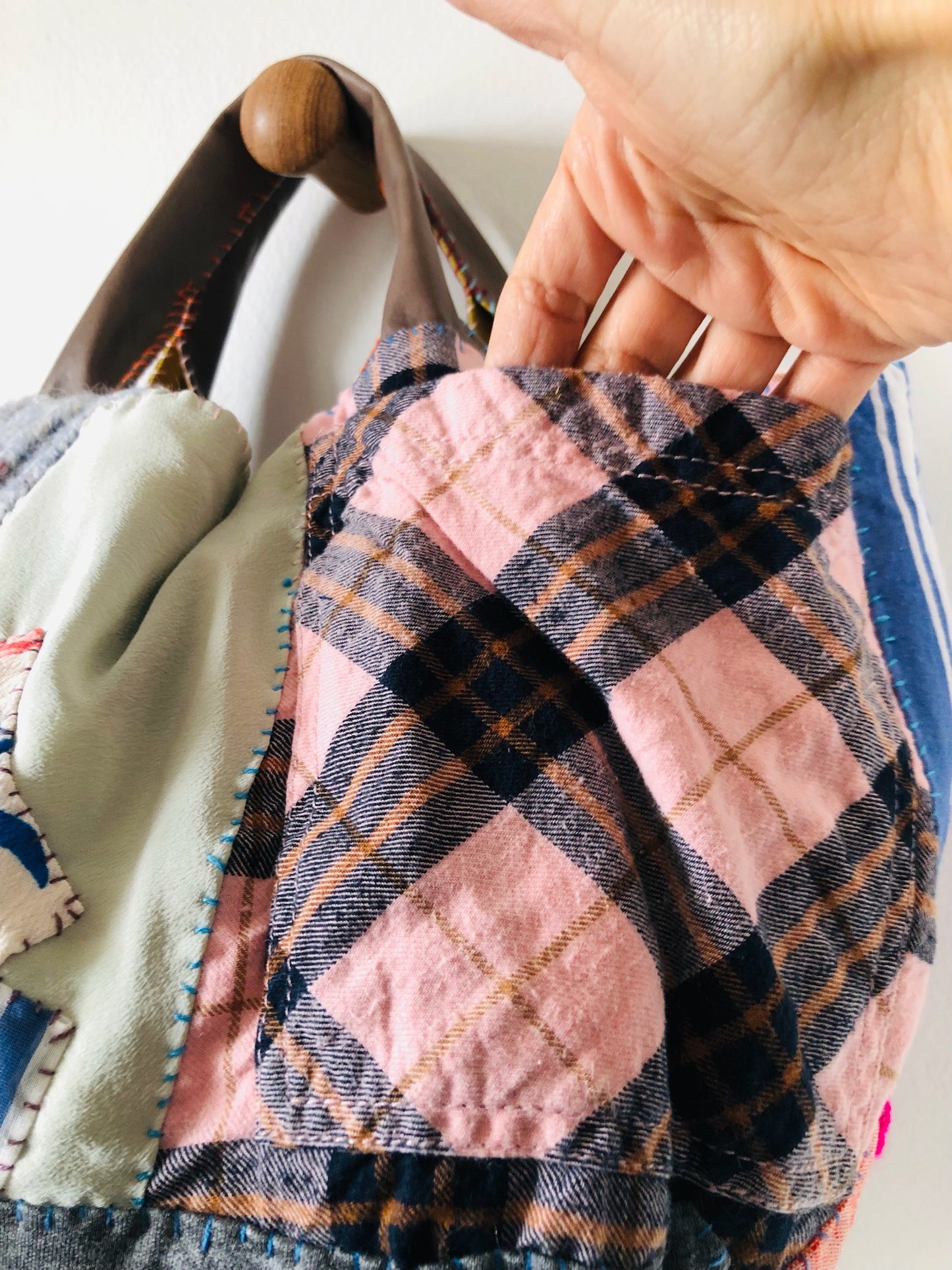 Håndsyet stoftaske Slow Fashion Håndlavet 2185