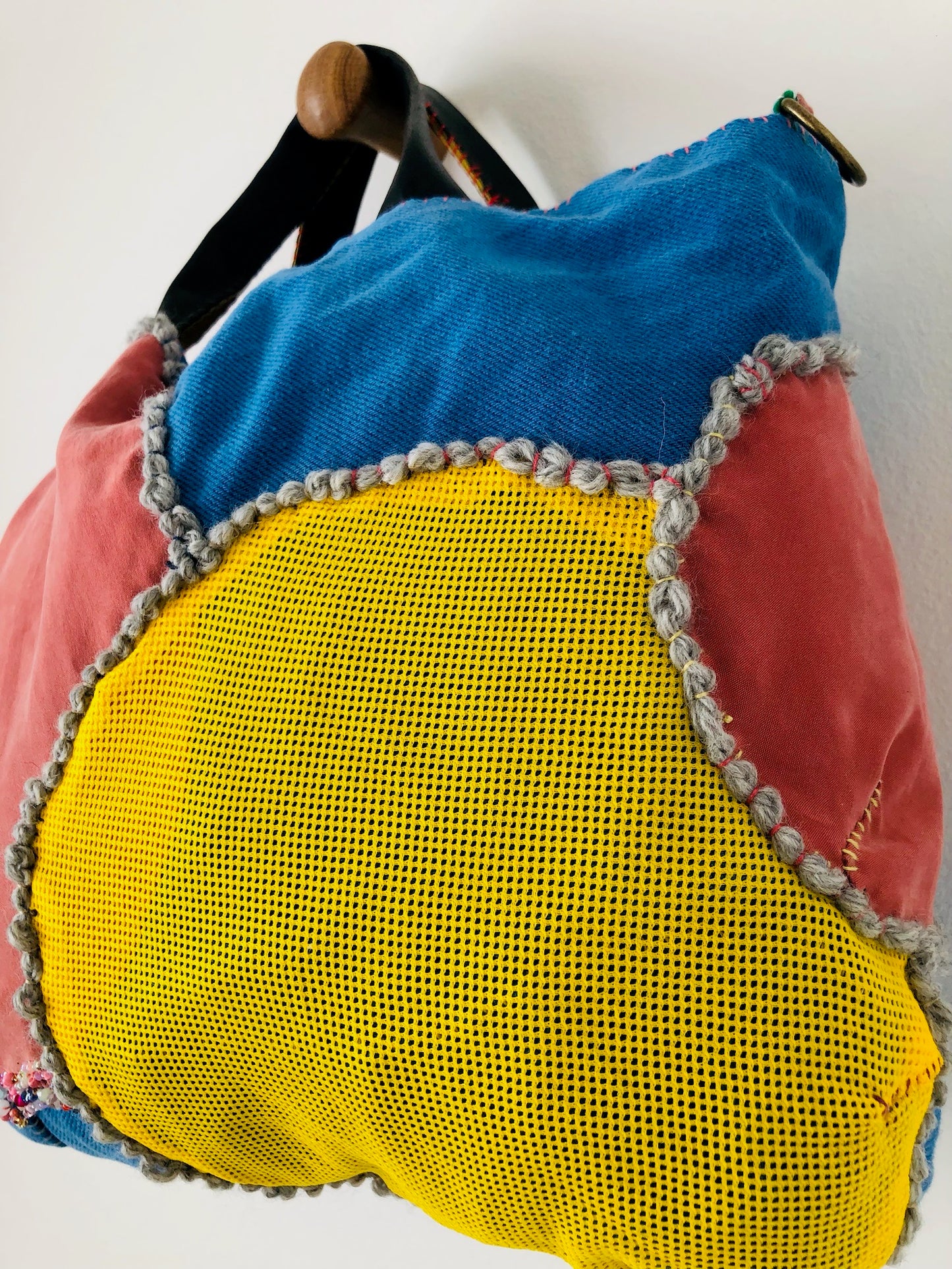 【予約済み】　usako様　ストラップも。Bag 手縫いのバッグ　布製　トートバッグ　スローファッション　ハンドメイド　2192