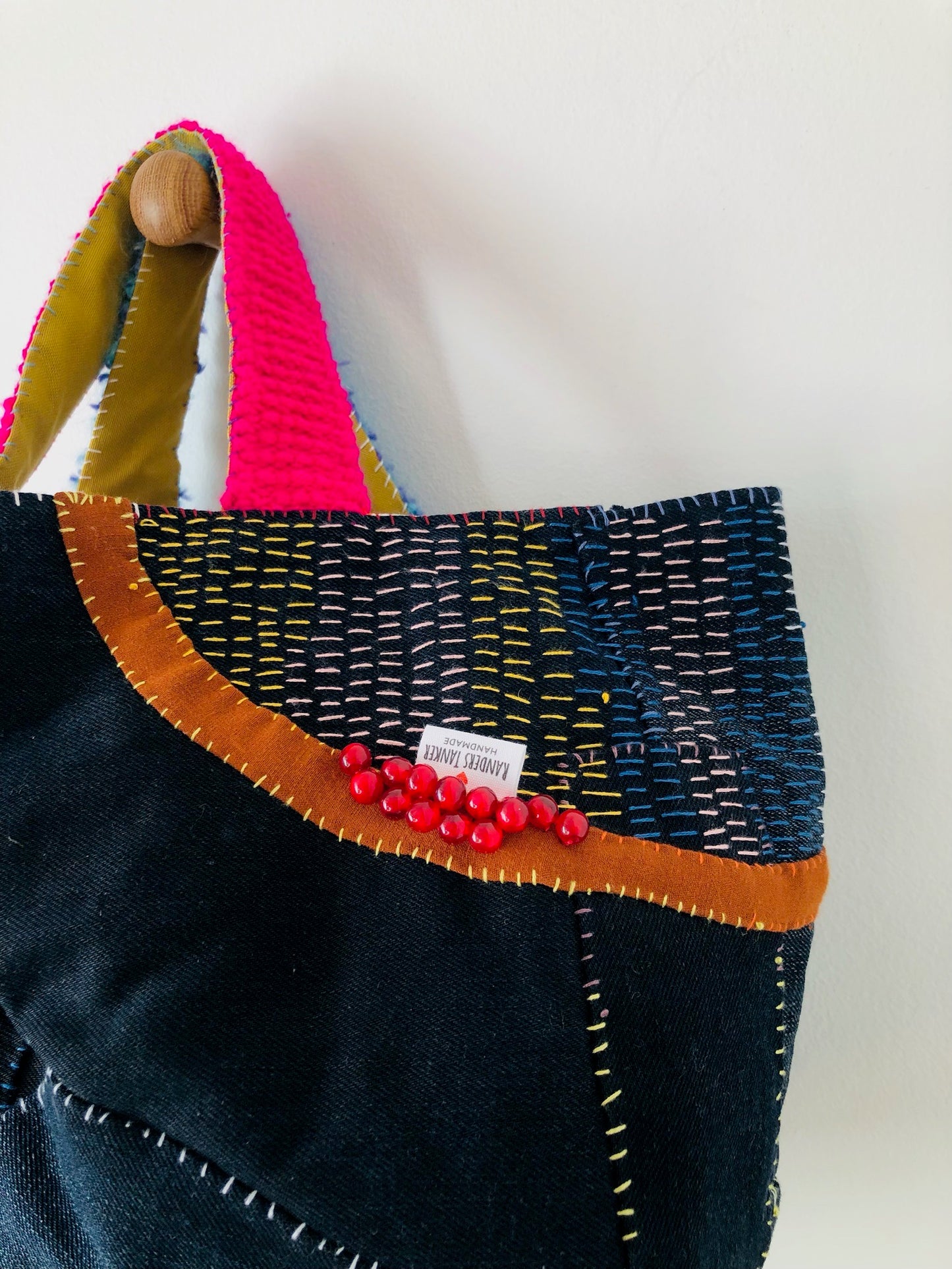 Bag 手縫いのバッグ　布製　トートバッグ　スローファッション　ハンドメイド　2186