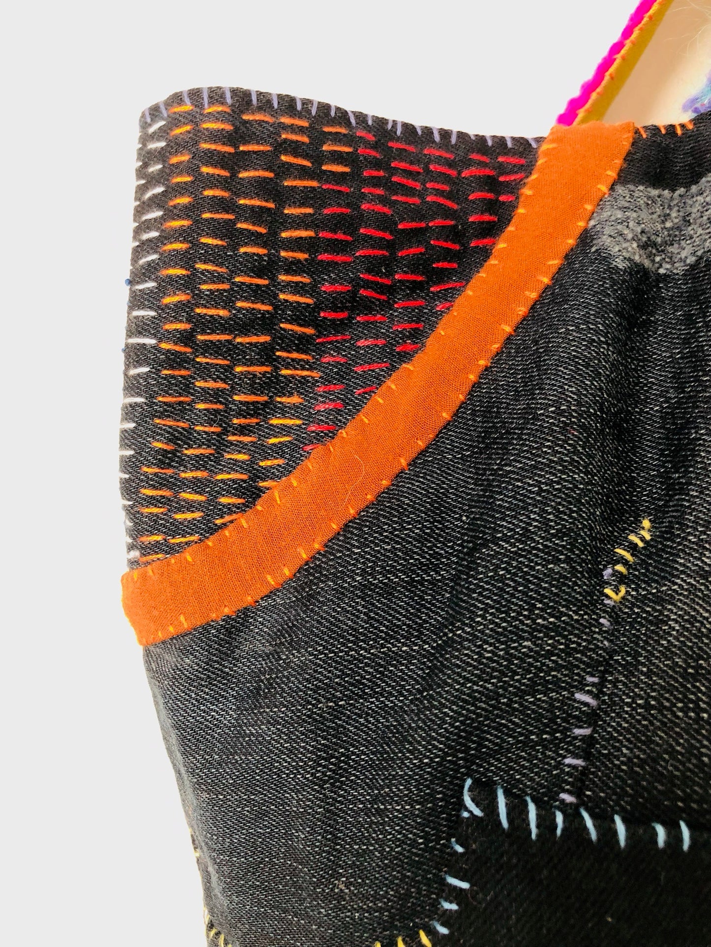 Bag 手縫いのバッグ　布製　トートバッグ　スローファッション　ハンドメイド　2186