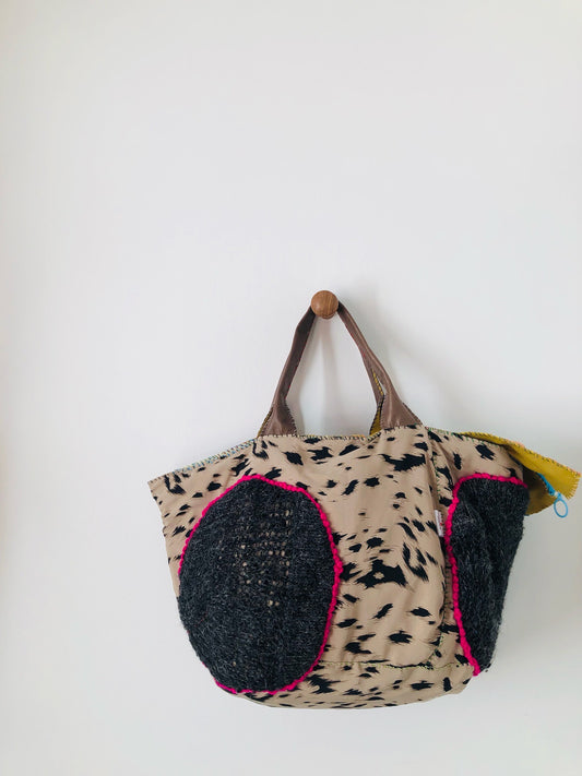 Bag Hand-sewn bag Fabric tote bag Slow fashion Handmade 2193