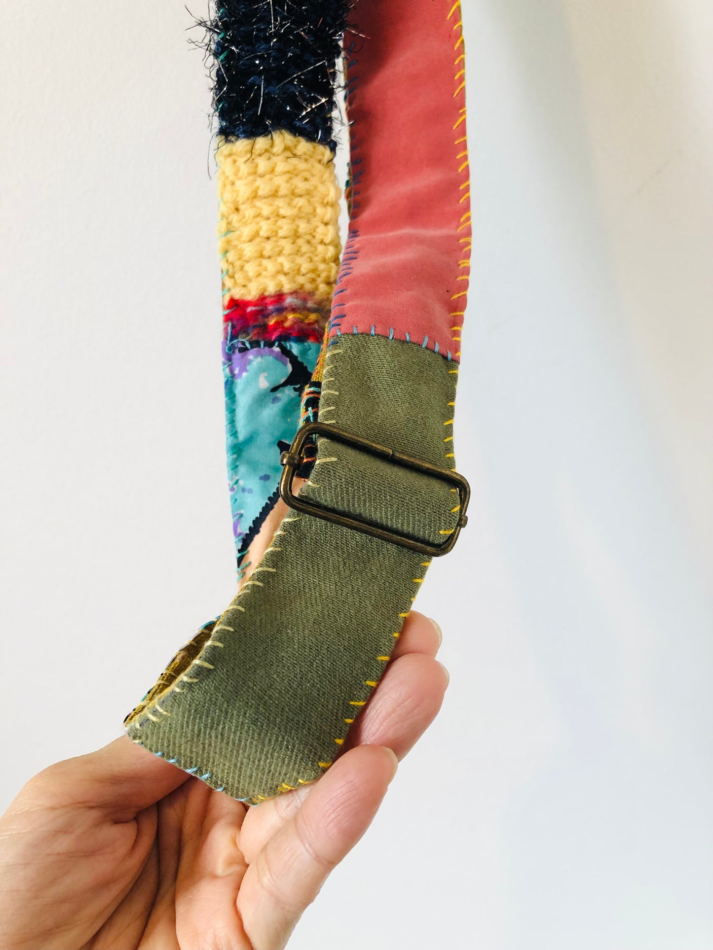 strap Hand-knitted strap Wool Fabric Yarn Shoulder strap Slow fashion Handmade 2202