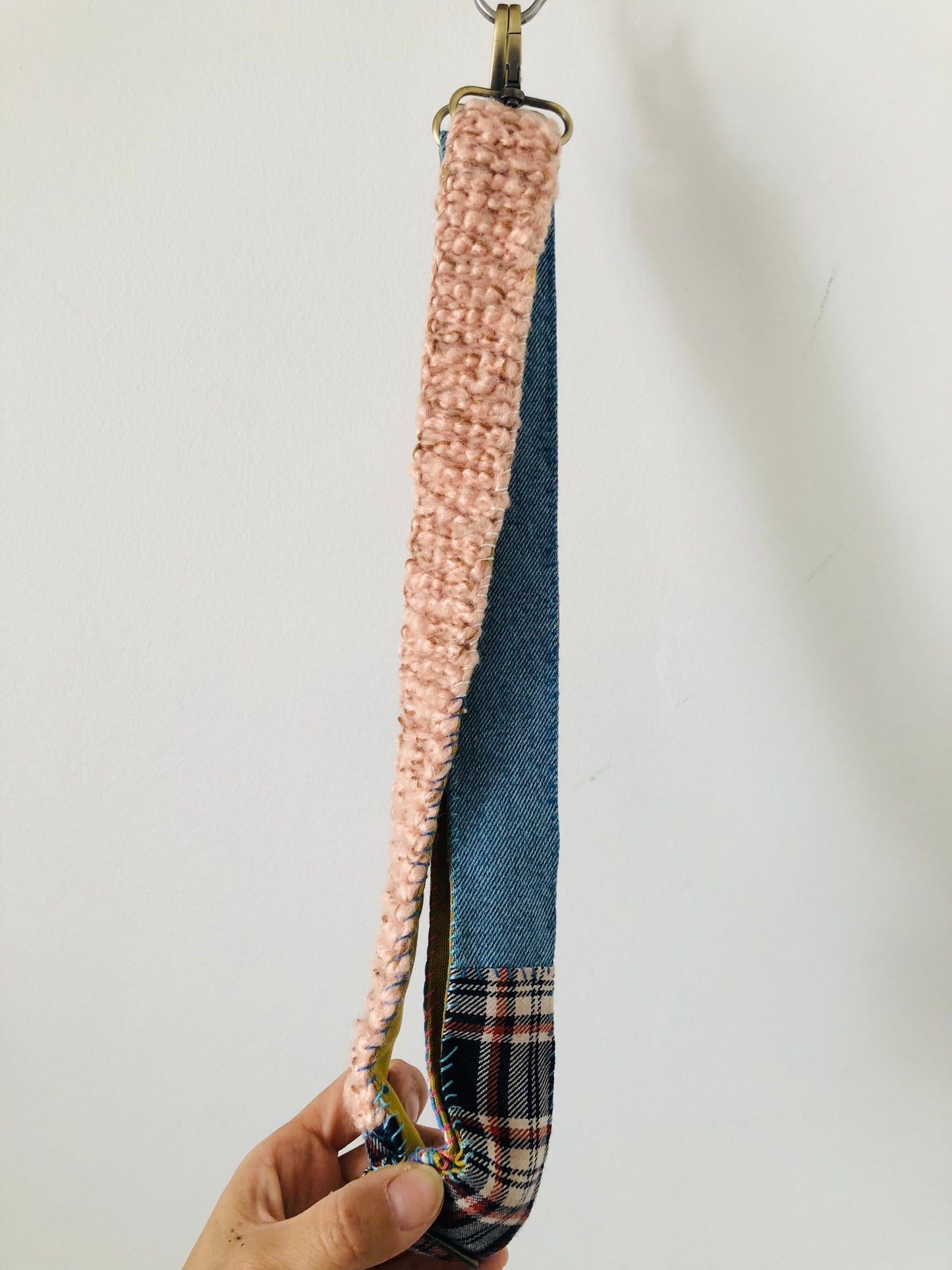 strap Hand-knitted strap Wool Fabric Yarn Shoulder strap Slow fashion Handmade 2197