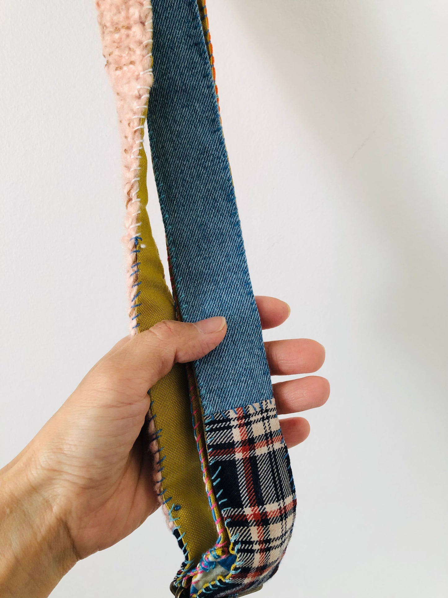 strap Hand-knitted strap Wool Fabric Yarn Shoulder strap Slow fashion Handmade 2197