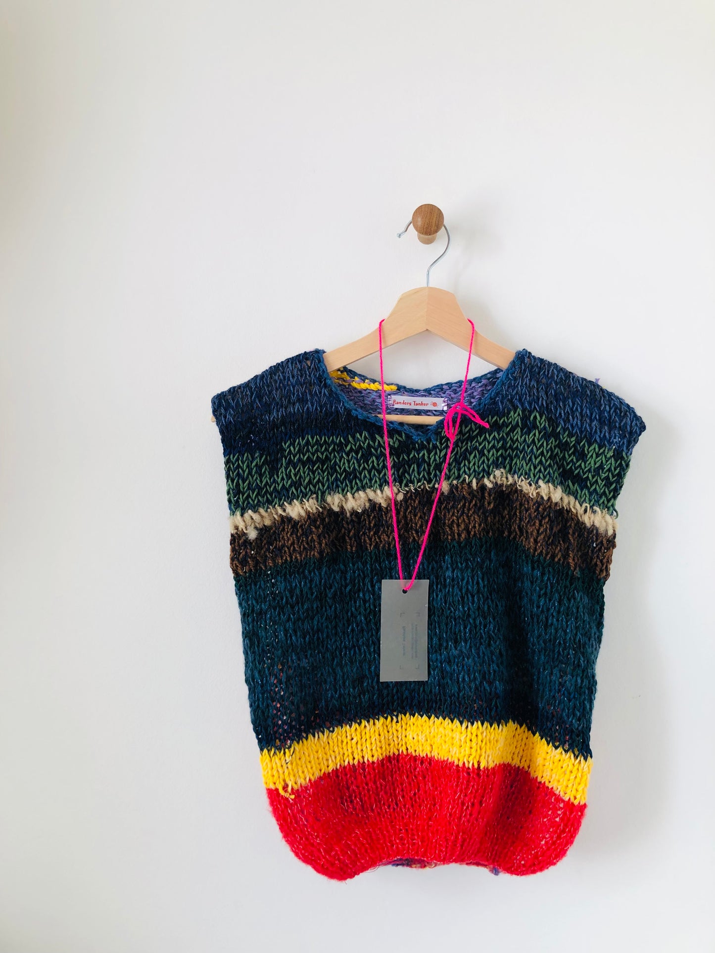 Sweater Hand Knitted Slow Fashion Fancy Yarn Oneofakind Short Mohair 2203