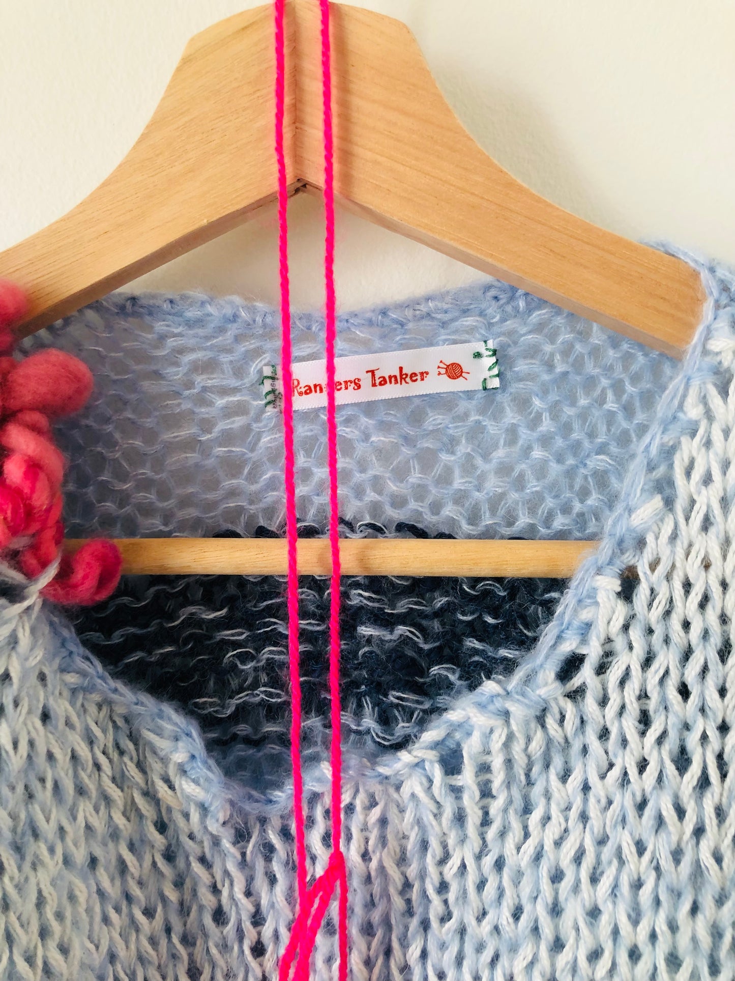 セーター　手編み　スローファッション　ファンシーヤーン　oneofakind  ショート丈　モヘア　2204