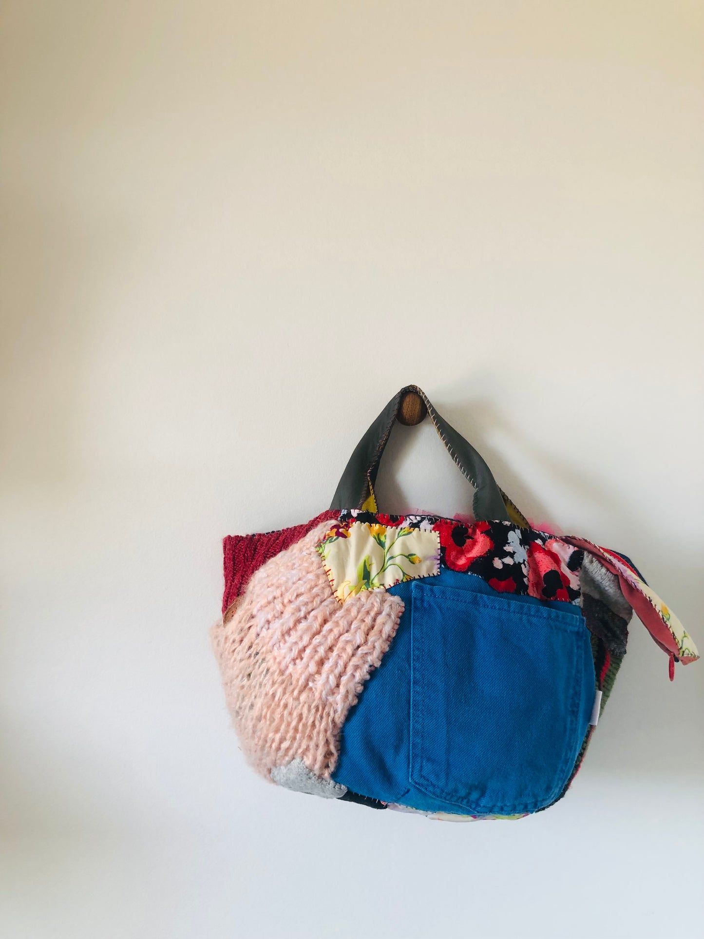 Bag Hand-sewn bag Fabric tote bag Slow fashion Handmade 2211