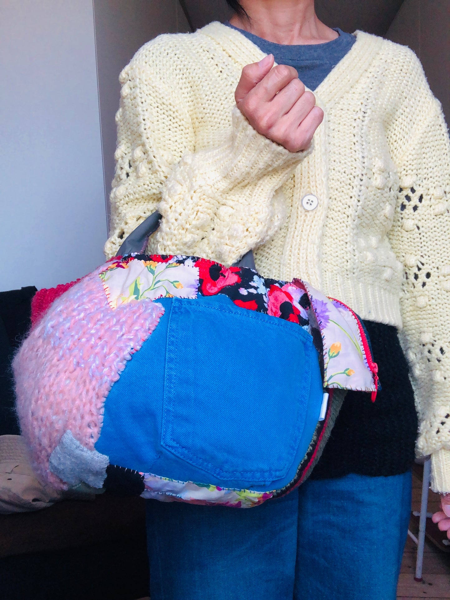 Bag Hand-sewn bag Fabric tote bag Slow fashion Handmade 2211