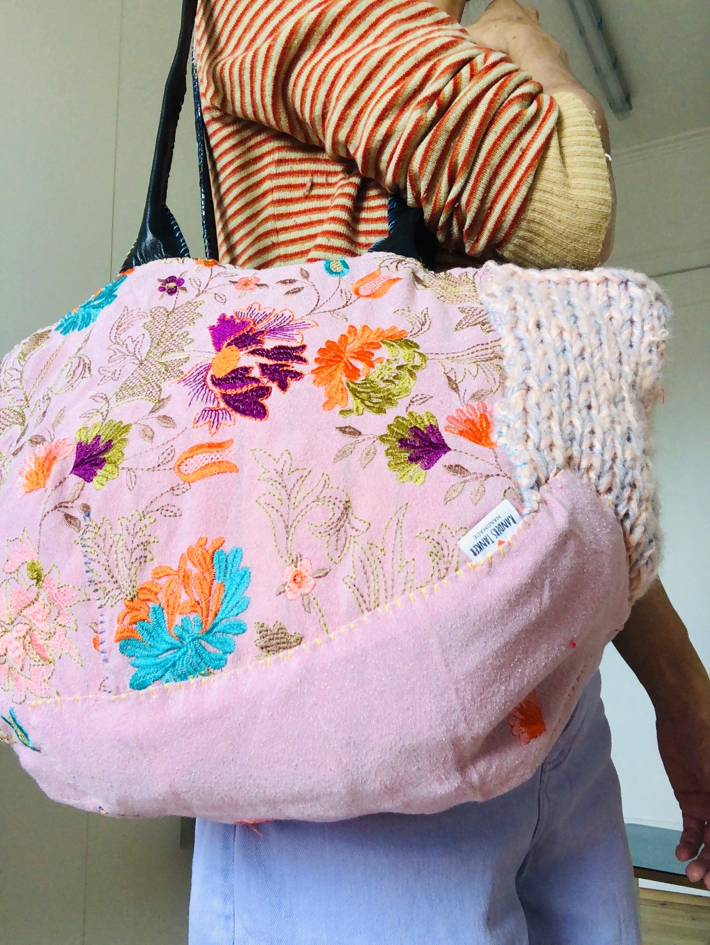 Bag Hand-sewn bag Fabric tote bag Slow fashion Handmade 2212