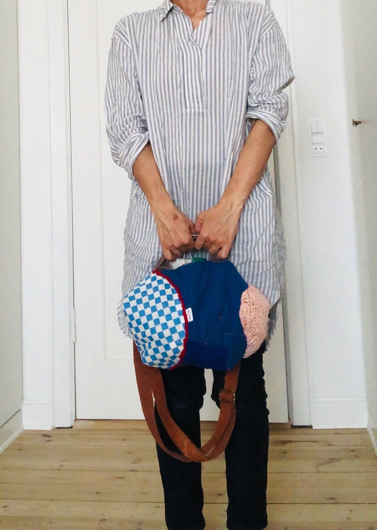 Bag Hand-sewn bag Fabric tote bag Slow fashion Handmade 2214