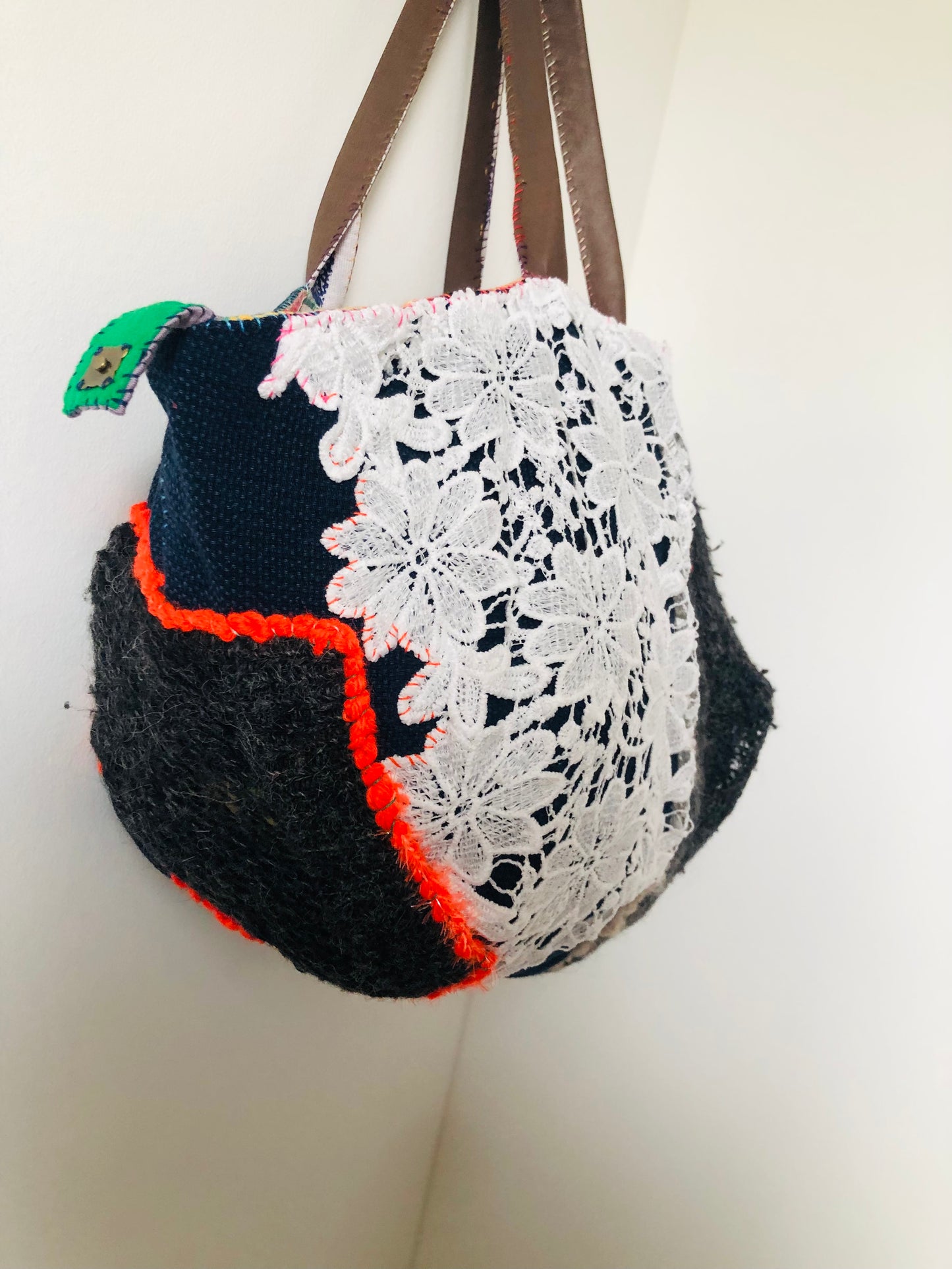 Bag Hand-sewn bag Fabric tote bag Slow fashion Handmade 2217