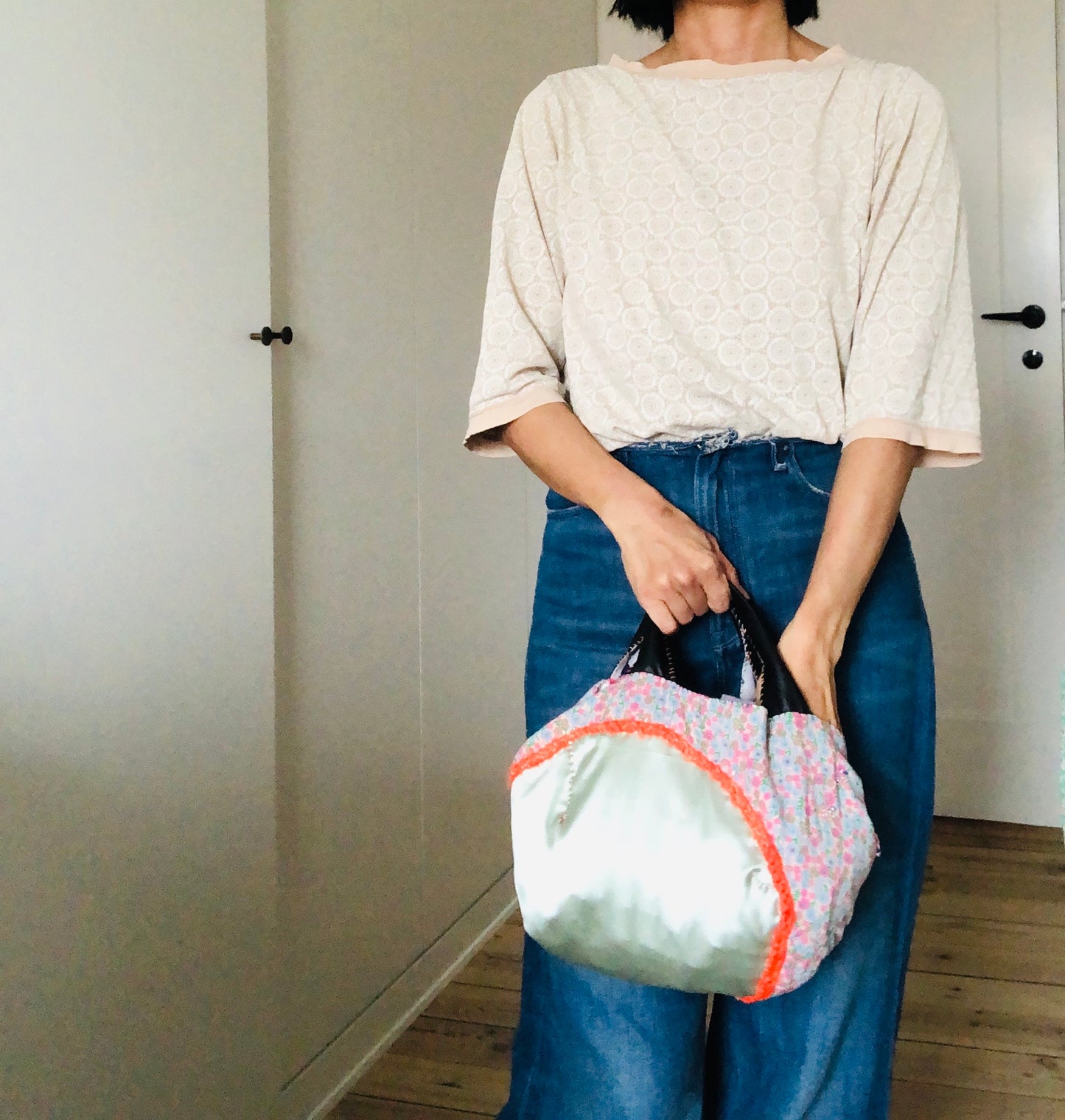 Bag Hand-sewn bag Fabric tote bag Slow fashion Handmade 2216