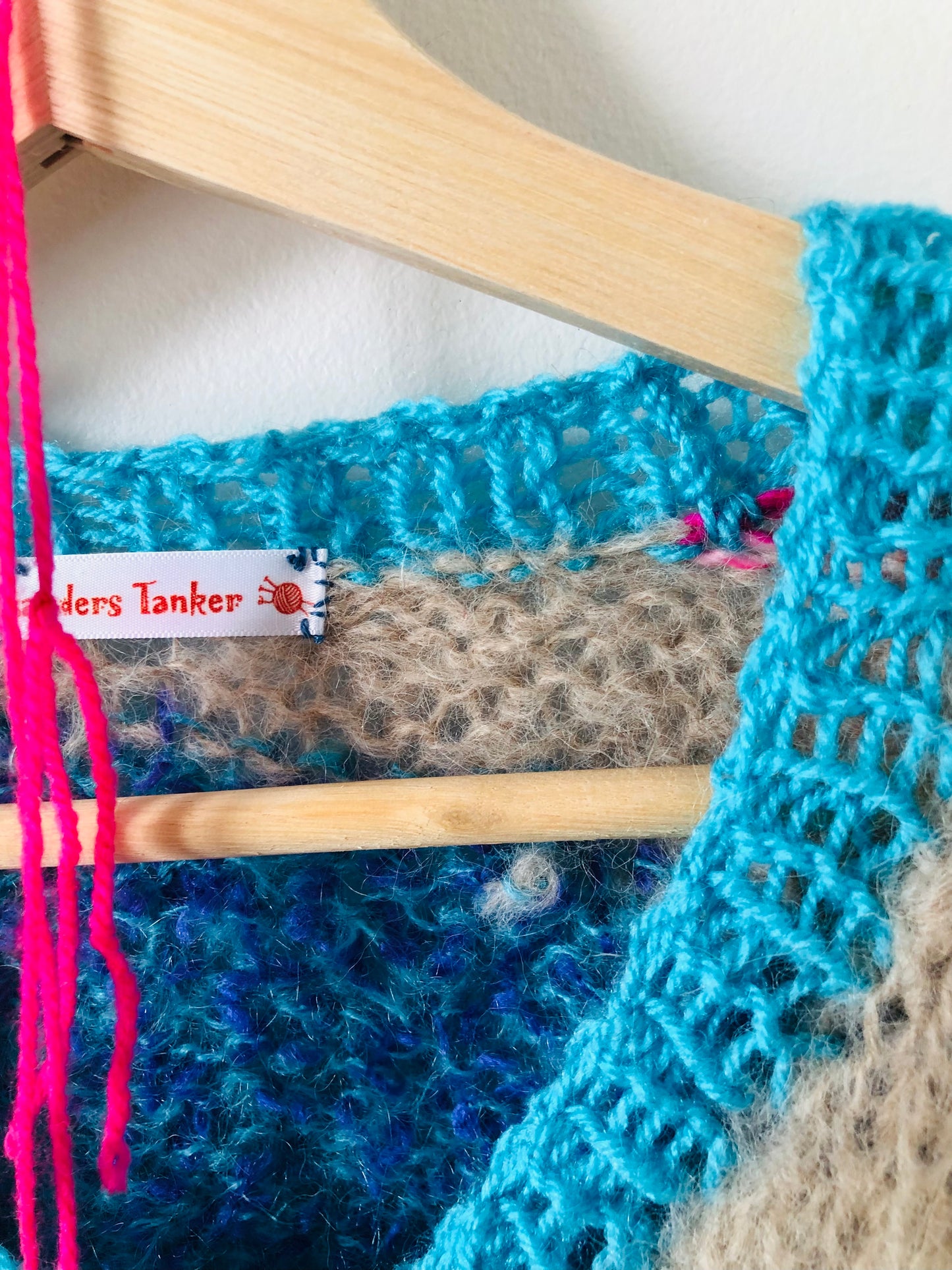 Sweater, Hand-knitted, Slow Fashion, Fancy Yarn, Oneofakind, Short Sleeve, Short Length, Mohair, 2233