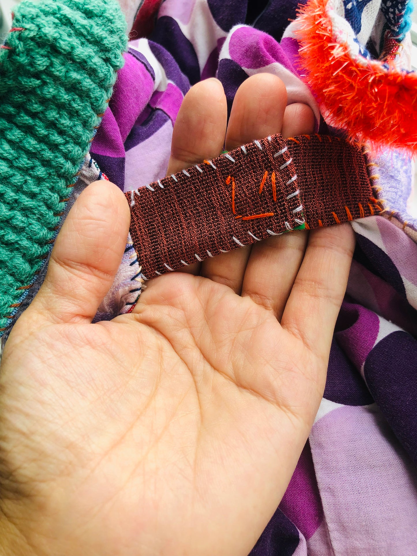 Bag 手縫いのバッグ　布製　トートバッグ　スローファッション　ハンドメイド　2238