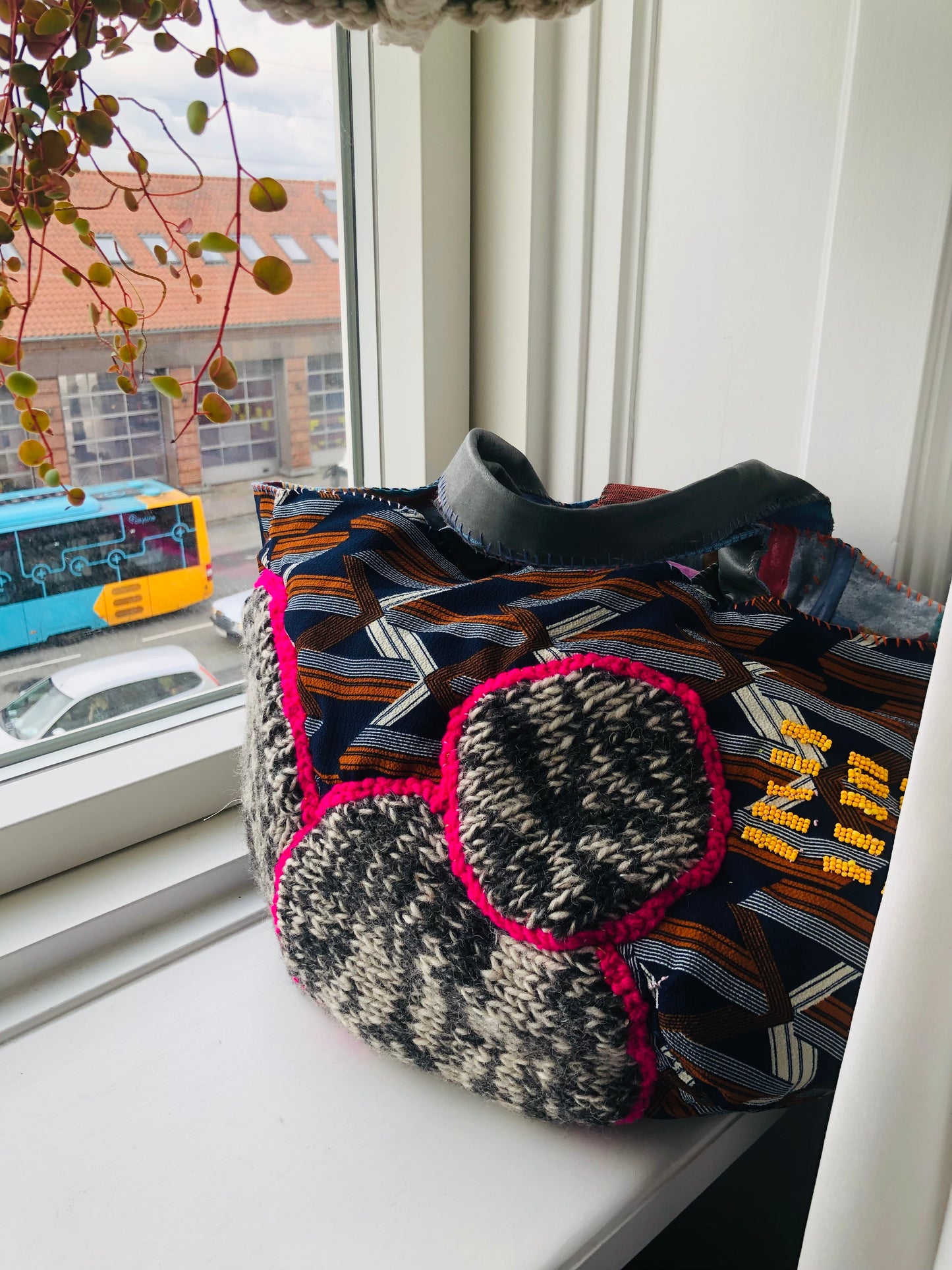 Bag Hand-sewn bag Fabric tote bag Slow fashion Handmade 2239