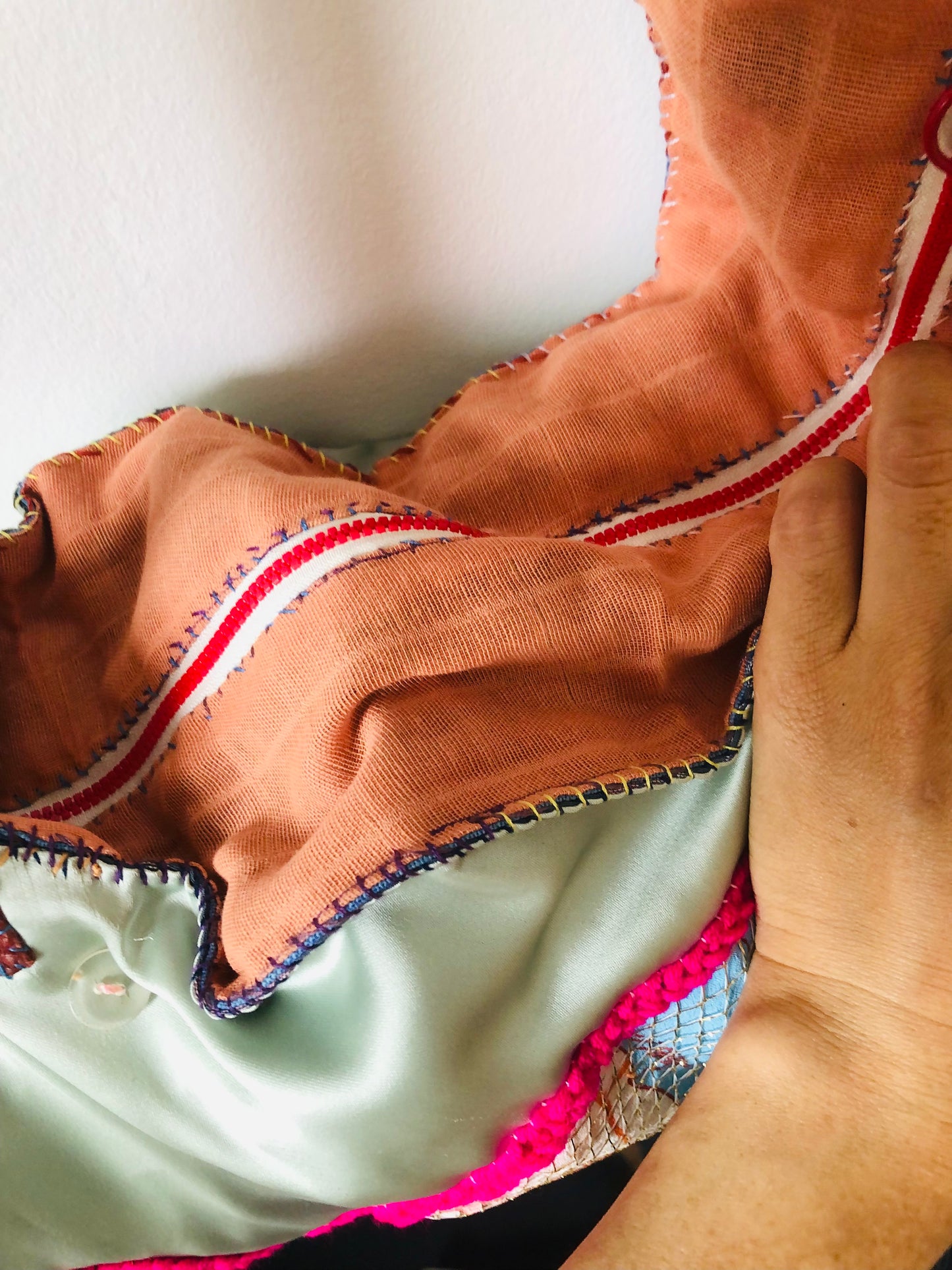 Bag Hand-sewn bag Fabric tote bag Slow fashion Handmade 2236