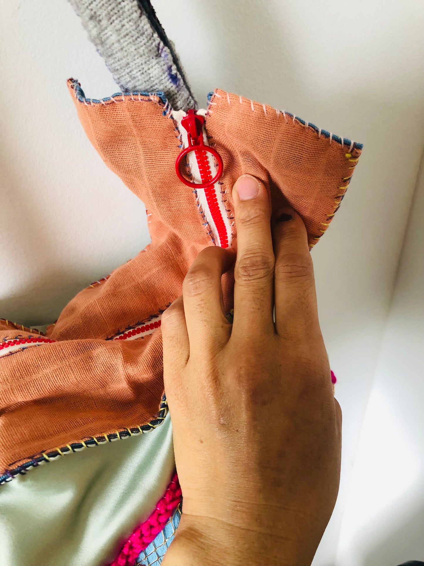 Bag Hand-sewn bag Fabric tote bag Slow fashion Handmade 2236