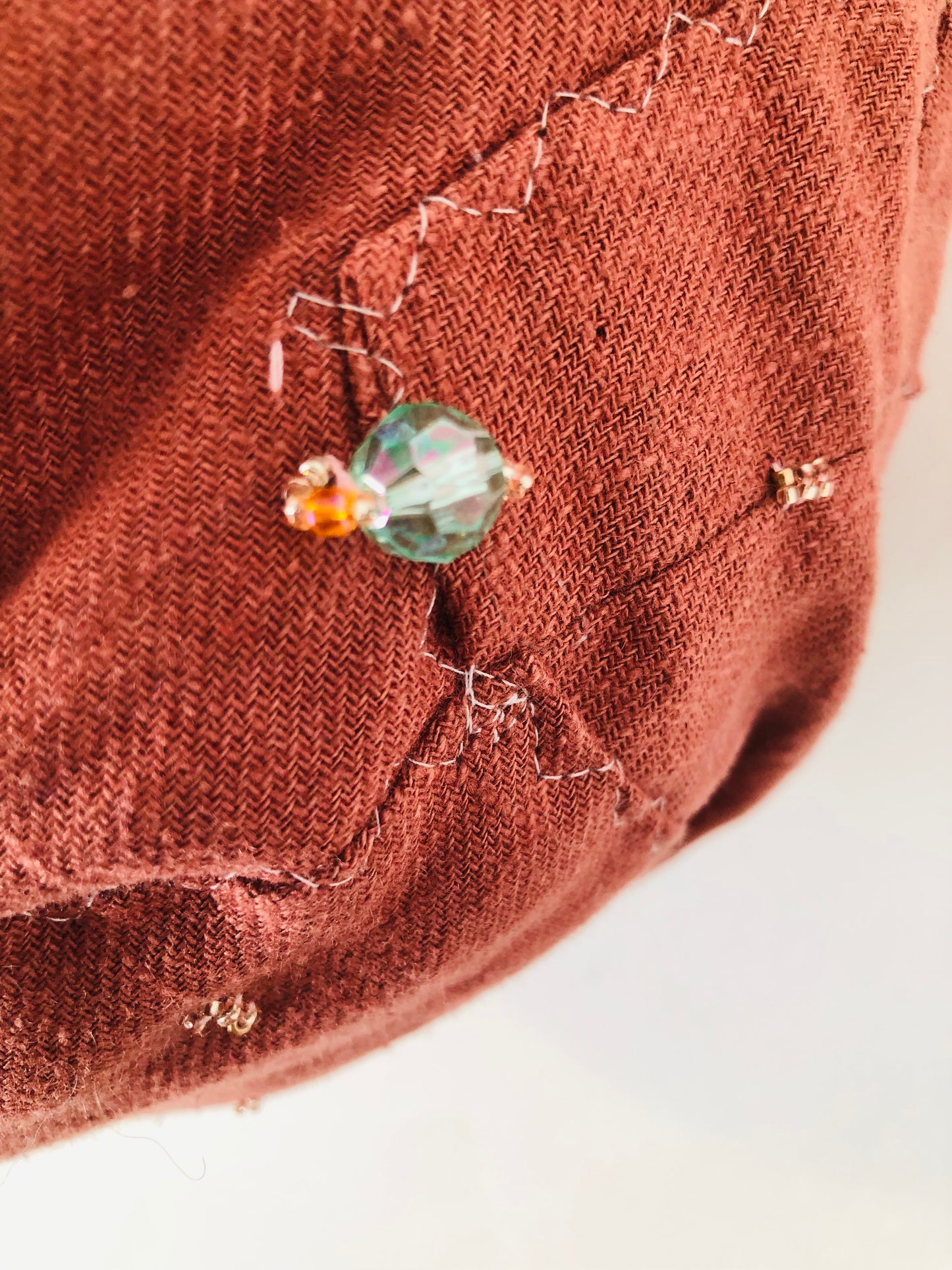 Bag 手縫いのバッグ　布製　トートバッグ　スローファッション　ハンドメイド　2243