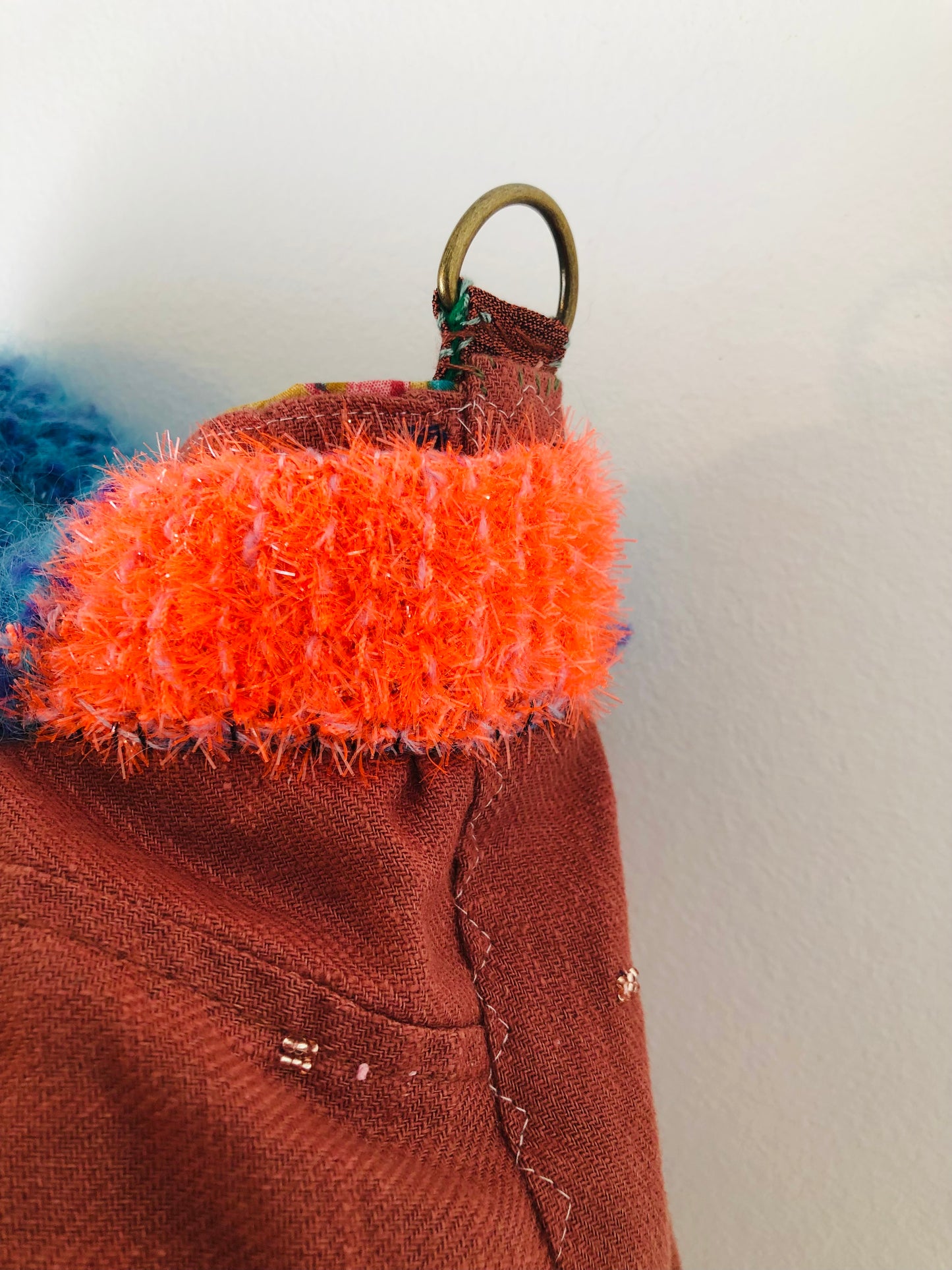 Bag 手縫いのバッグ　布製　トートバッグ　スローファッション　ハンドメイド　2243