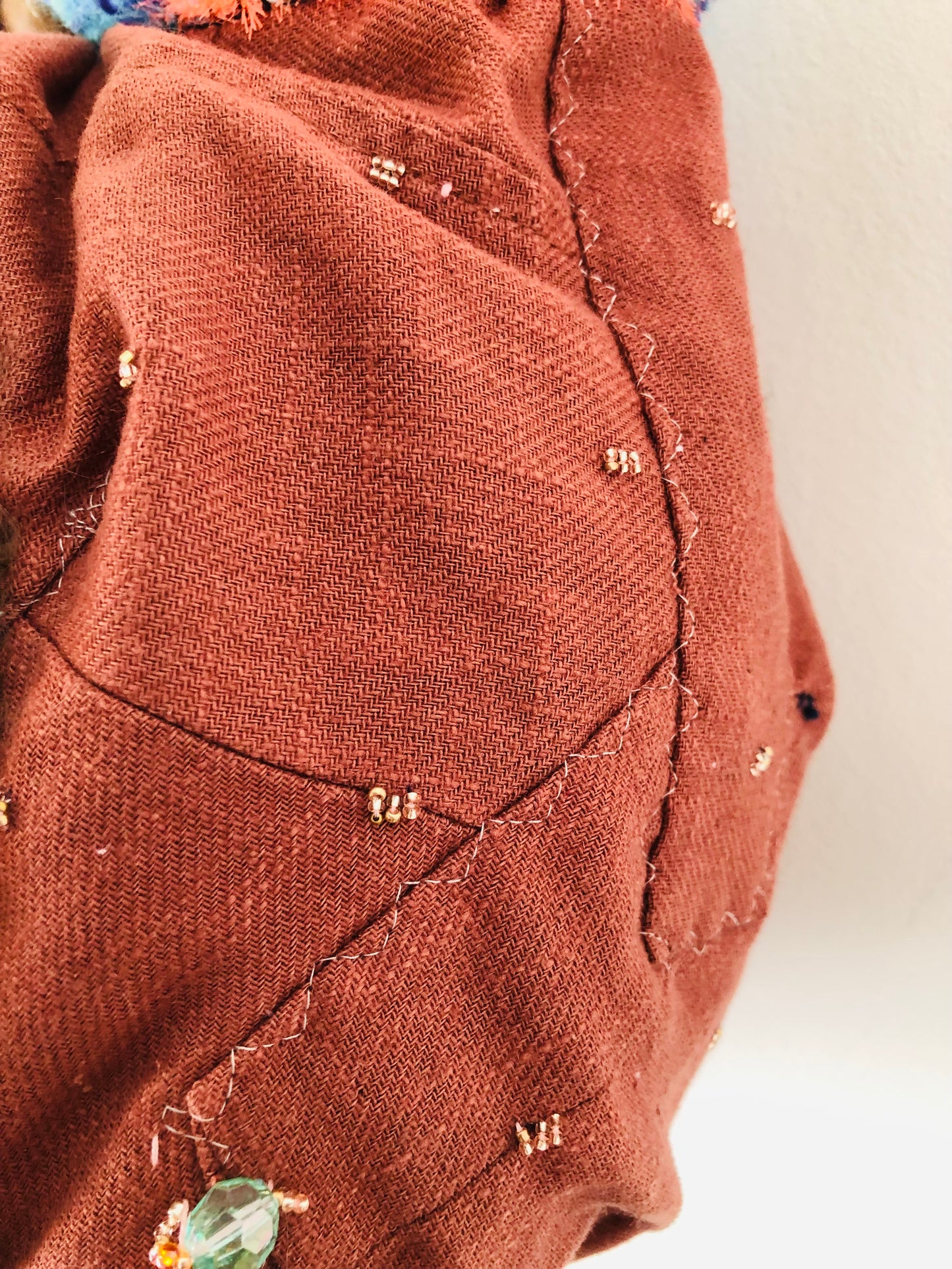 Bag 手縫いのバッグ　布製　トートバッグ　スローファッション　ハンドメイド　2243