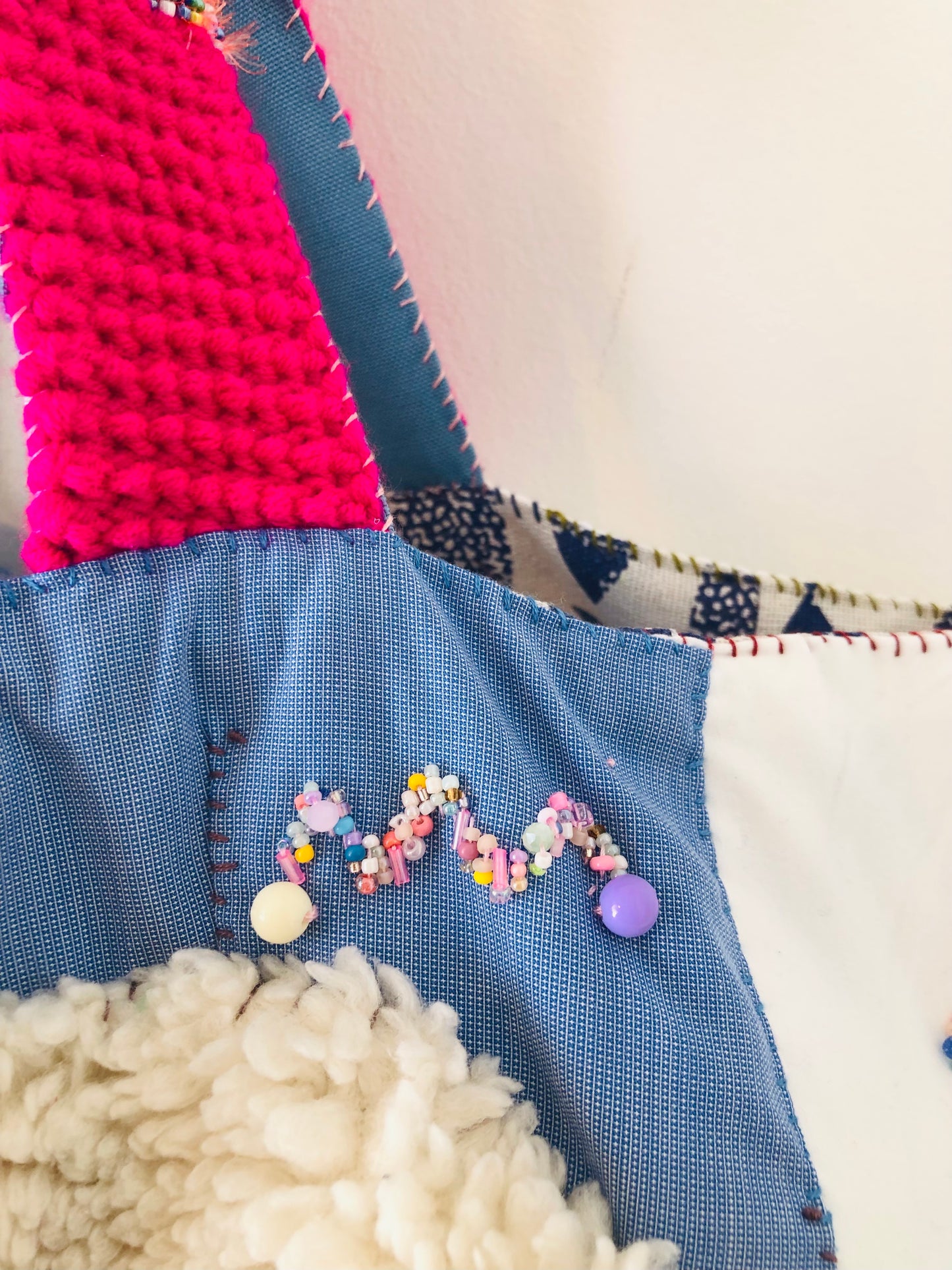 Bag 手縫いのバッグ　布製　トートバッグ　スローファッション　ハンドメイド　2241