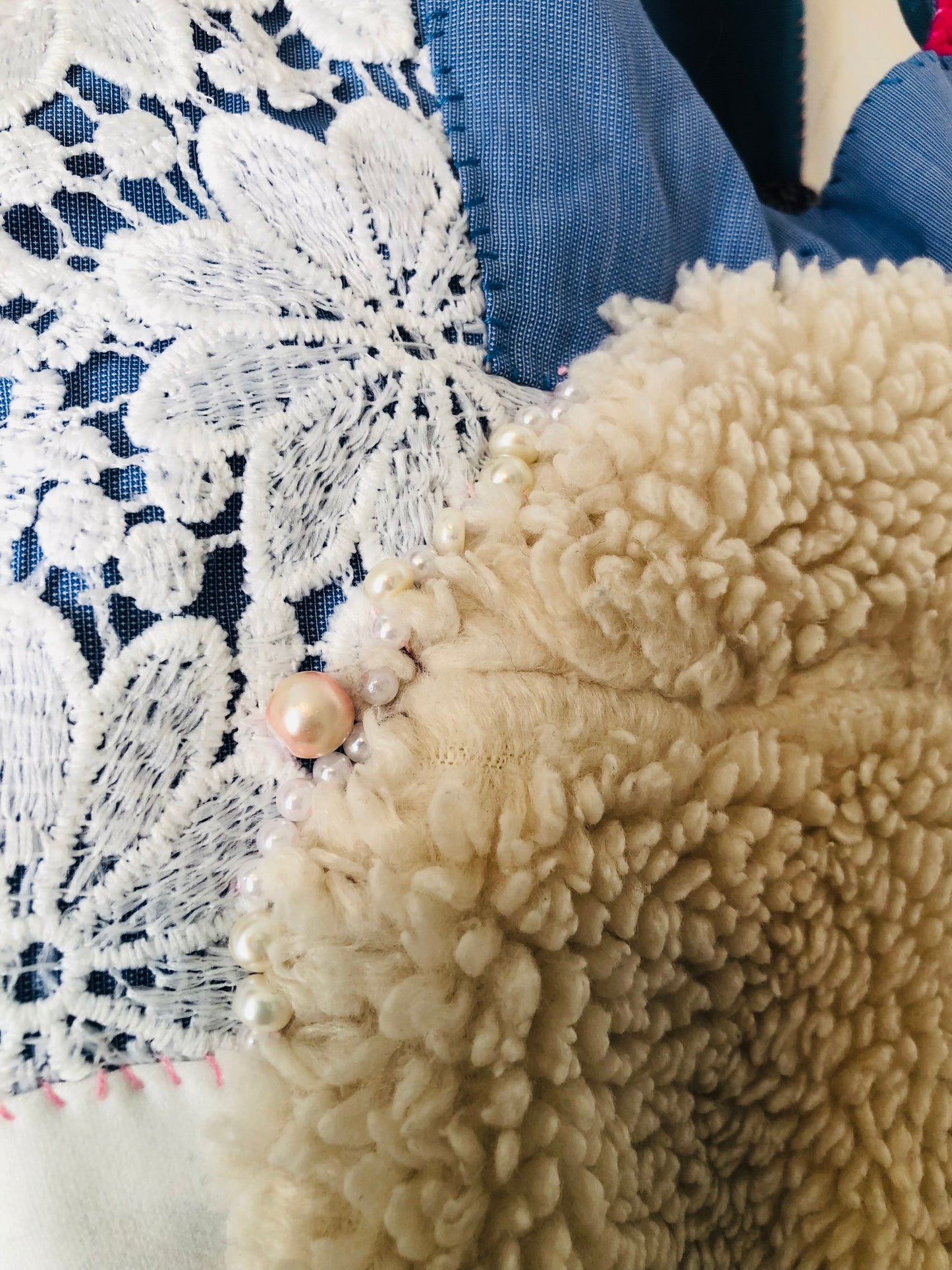 Bag 手縫いのバッグ　布製　トートバッグ　スローファッション　ハンドメイド　2241