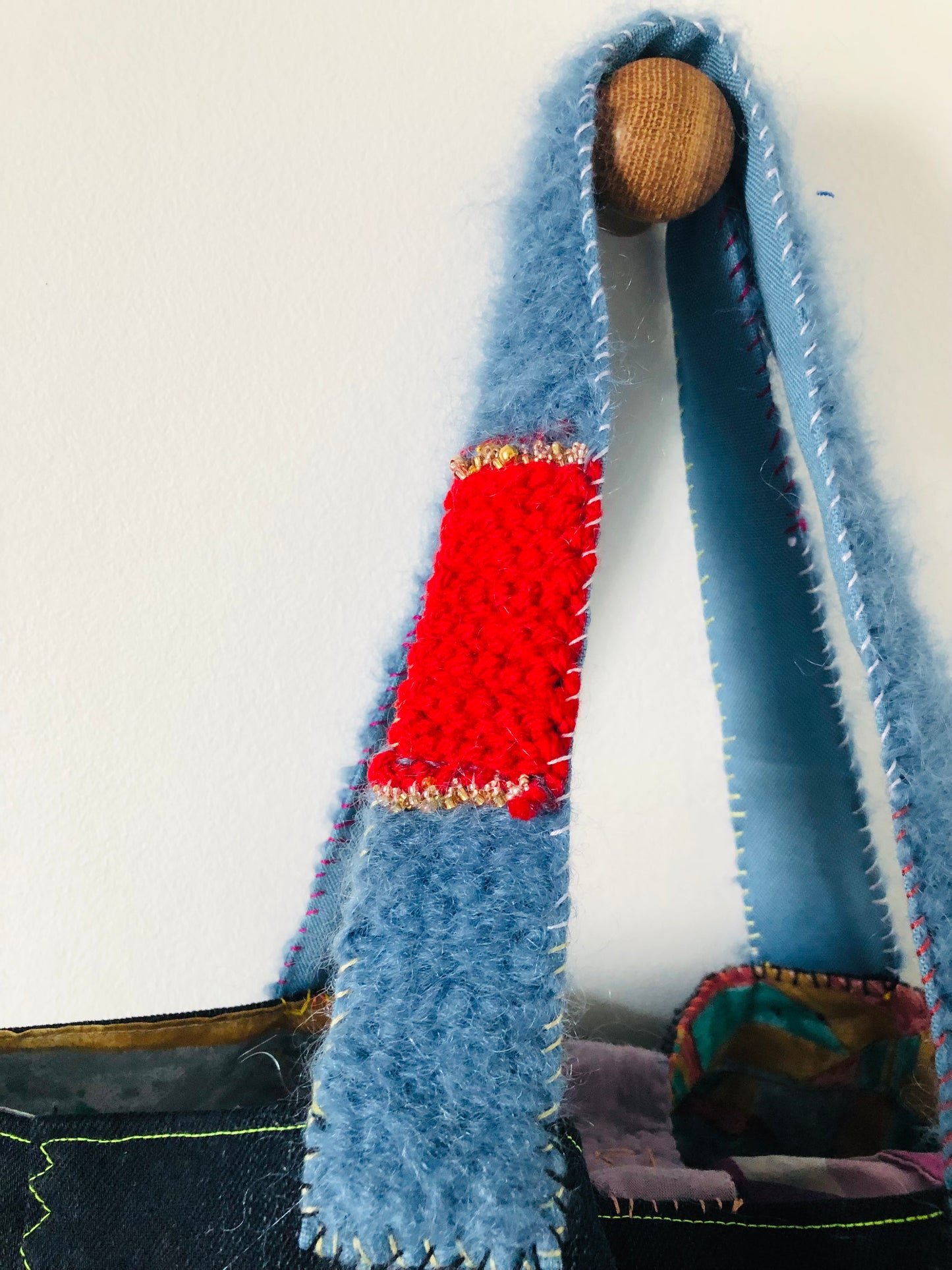 Bag 送料無料　手縫いのバッグ　布製　トートバッグ　スローファッション　ハンドメイド　2242