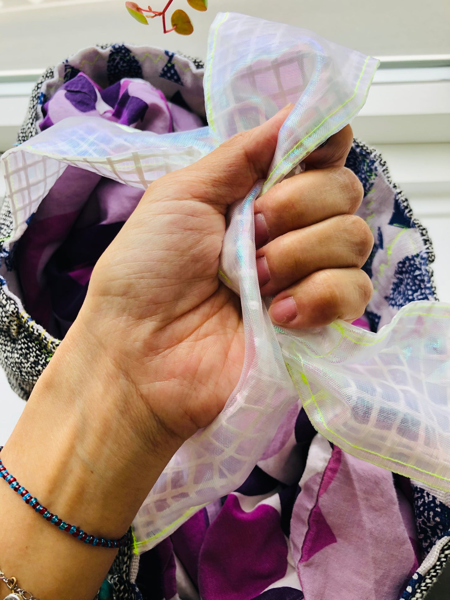 Bag Hand-sewn bag Fabric tote bag Slow fashion Handmade 2247