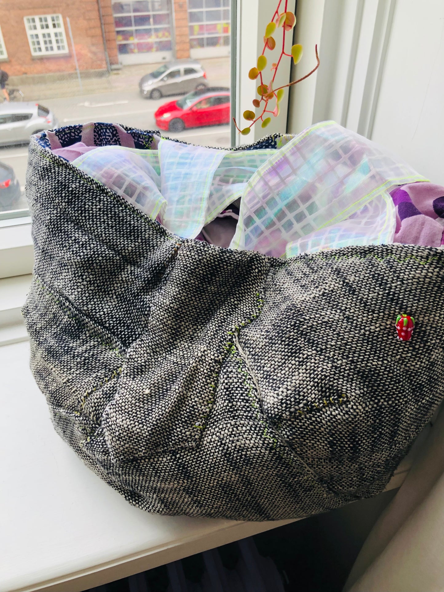 Bag Hand-sewn bag Fabric tote bag Slow fashion Handmade 2247