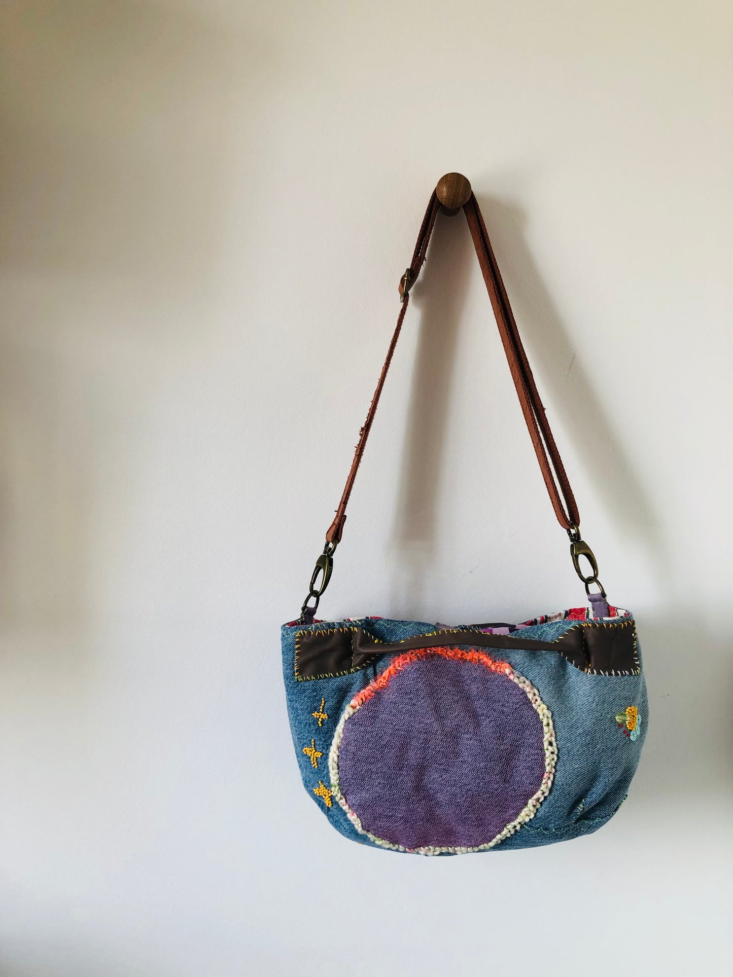 Bag Hand-sewn Fabric Tote Bag Slow Fashion Handmade 2240