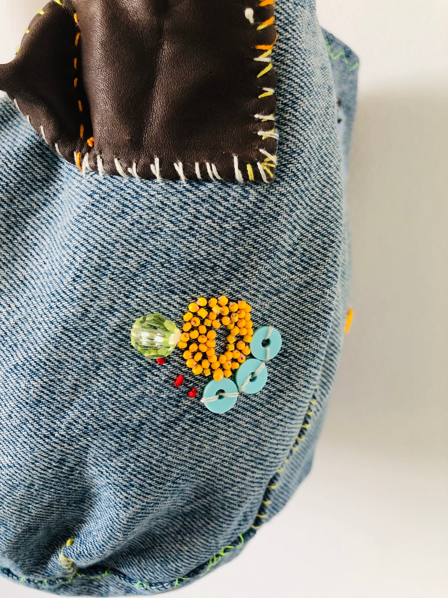 Bag Hand-sewn Fabric Tote Bag Slow Fashion Handmade 2240