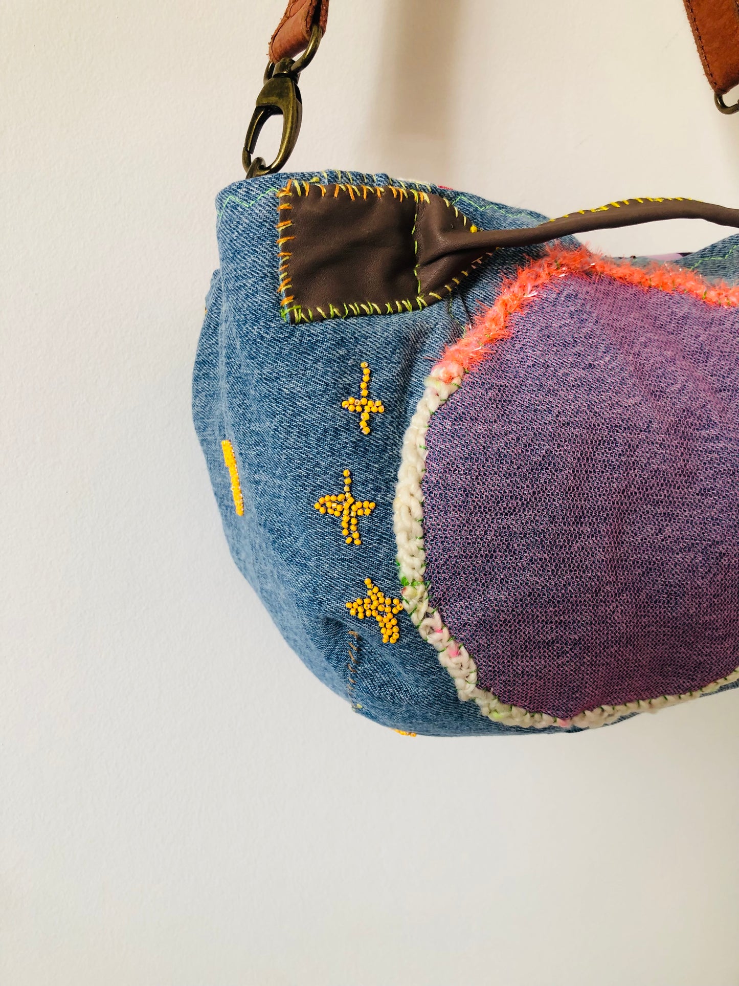 Bag Hand-sewn Fabric Tote Bag Slow Fashion Handmade 2240