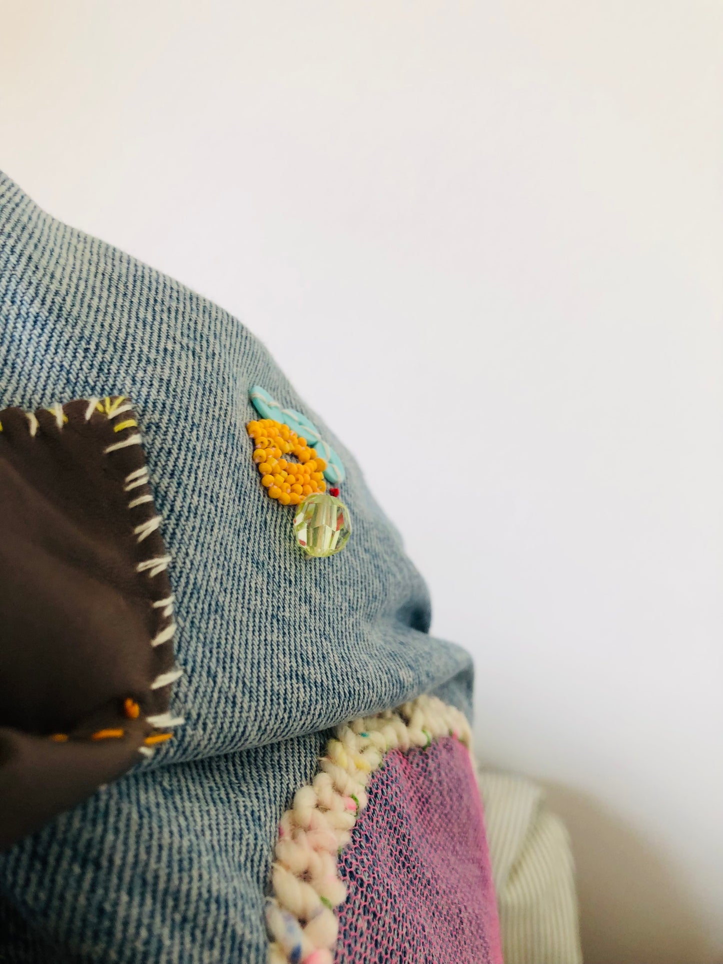 Bag Hand-sewn Fabric Tote Bag Slow Fashion Handmade 2240