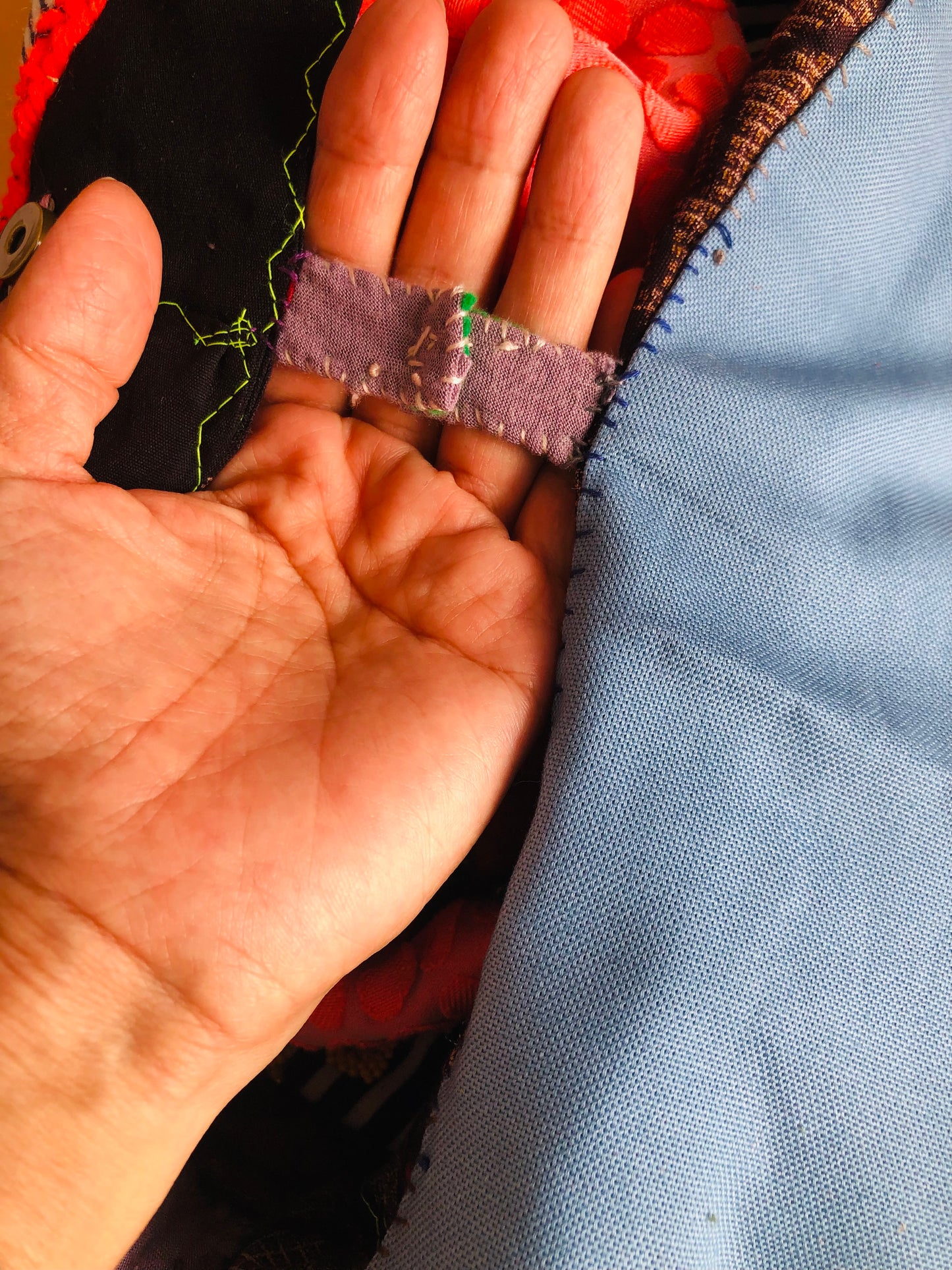 Bag 手縫いのバッグ　布製　ショルダーバッグ　スローファッション　ハンドメイド　ポシェット  2254