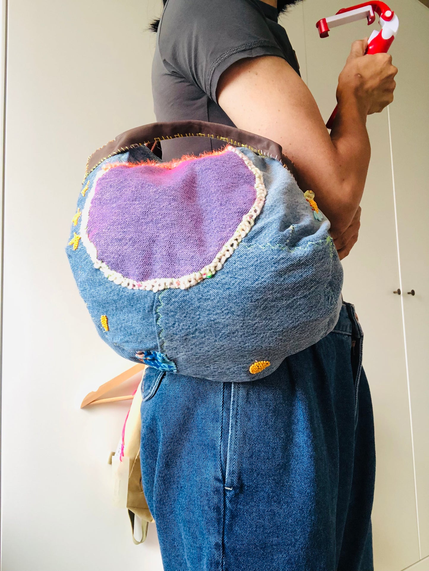 Bag Hand-sewn Fabric Tote Bag Slow Fashion Handmade 2240