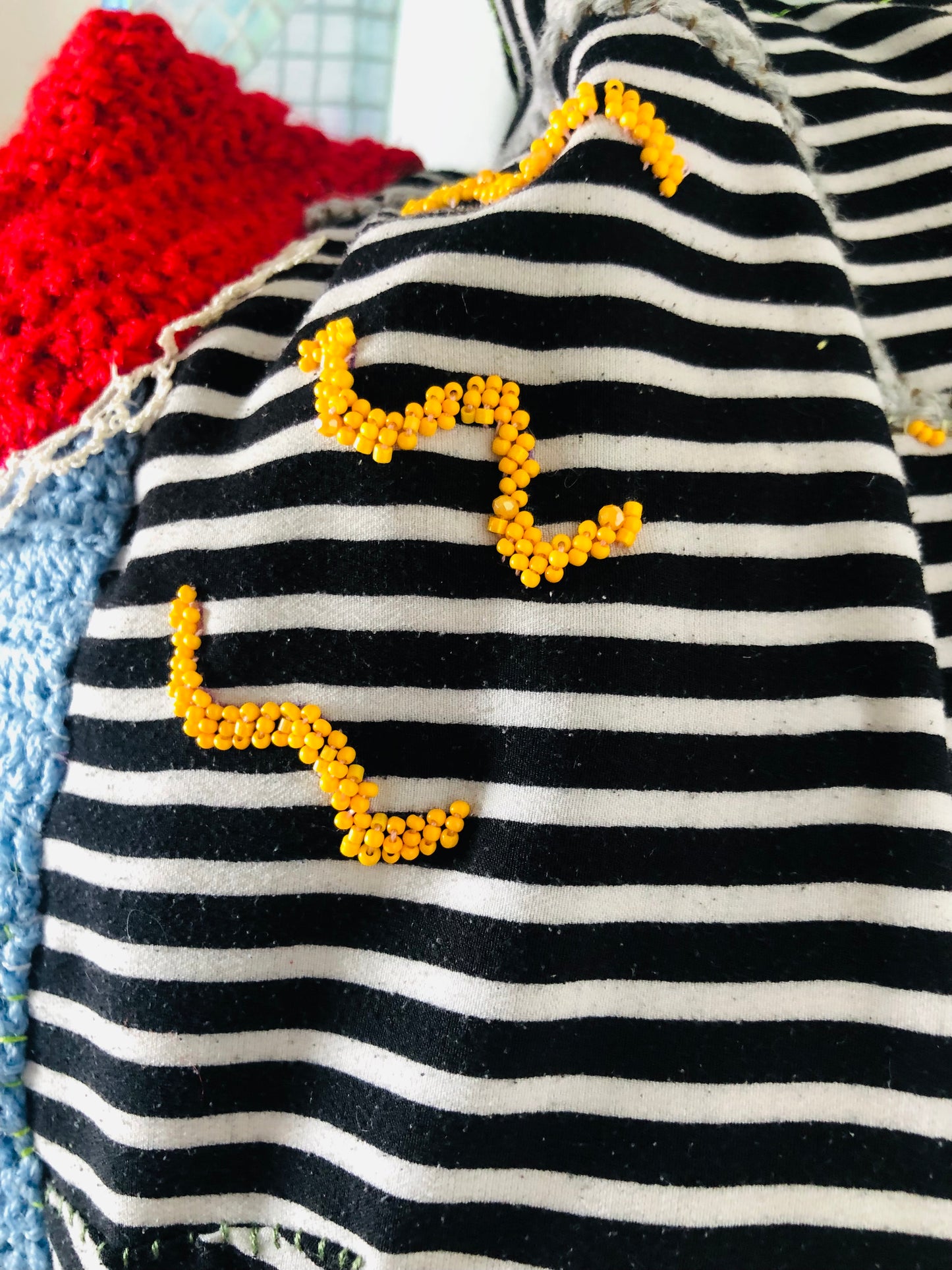 Bag Hand-sewn Fabric Tote Bag Slow Fashion Handmade 2253