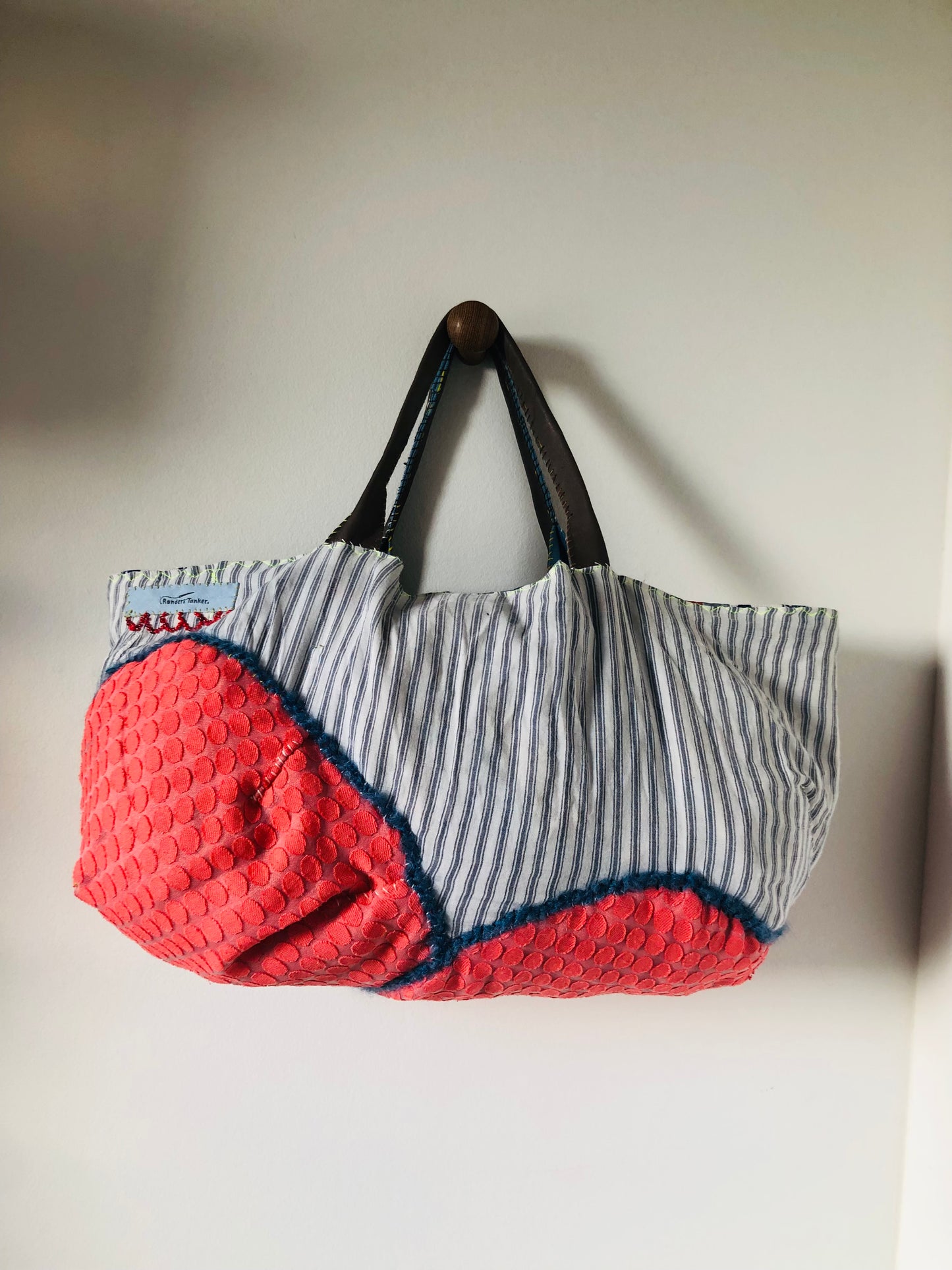 Bag Hand-sewn Fabric Tote Bag Slow Fashion Handmade 2251