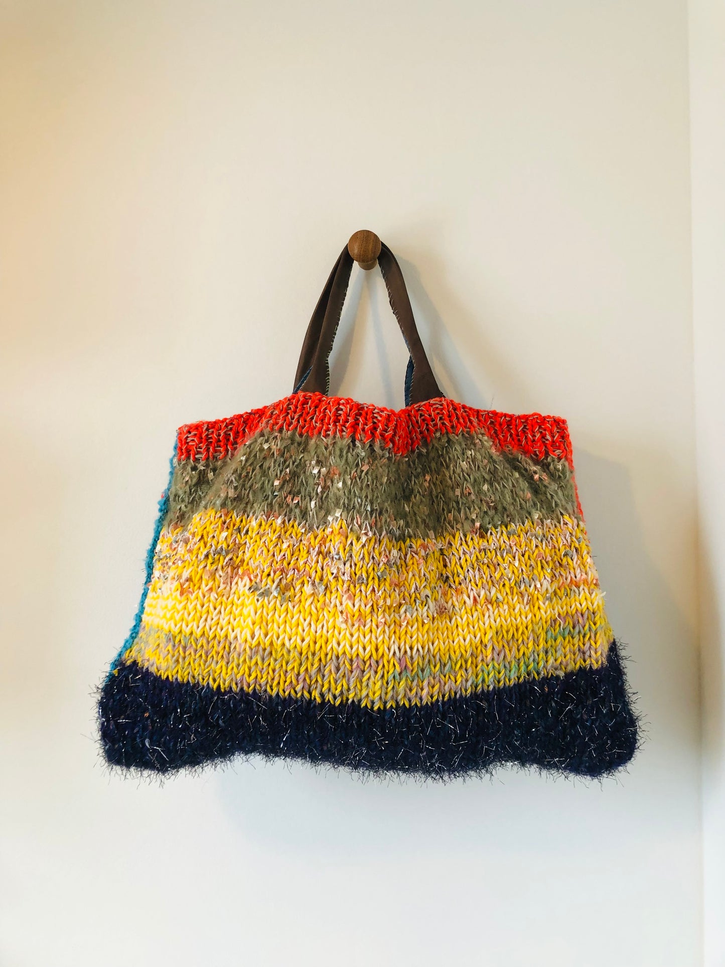 Bag Hand-sewn Fabric Tote Bag Slow Fashion Handmade 2261