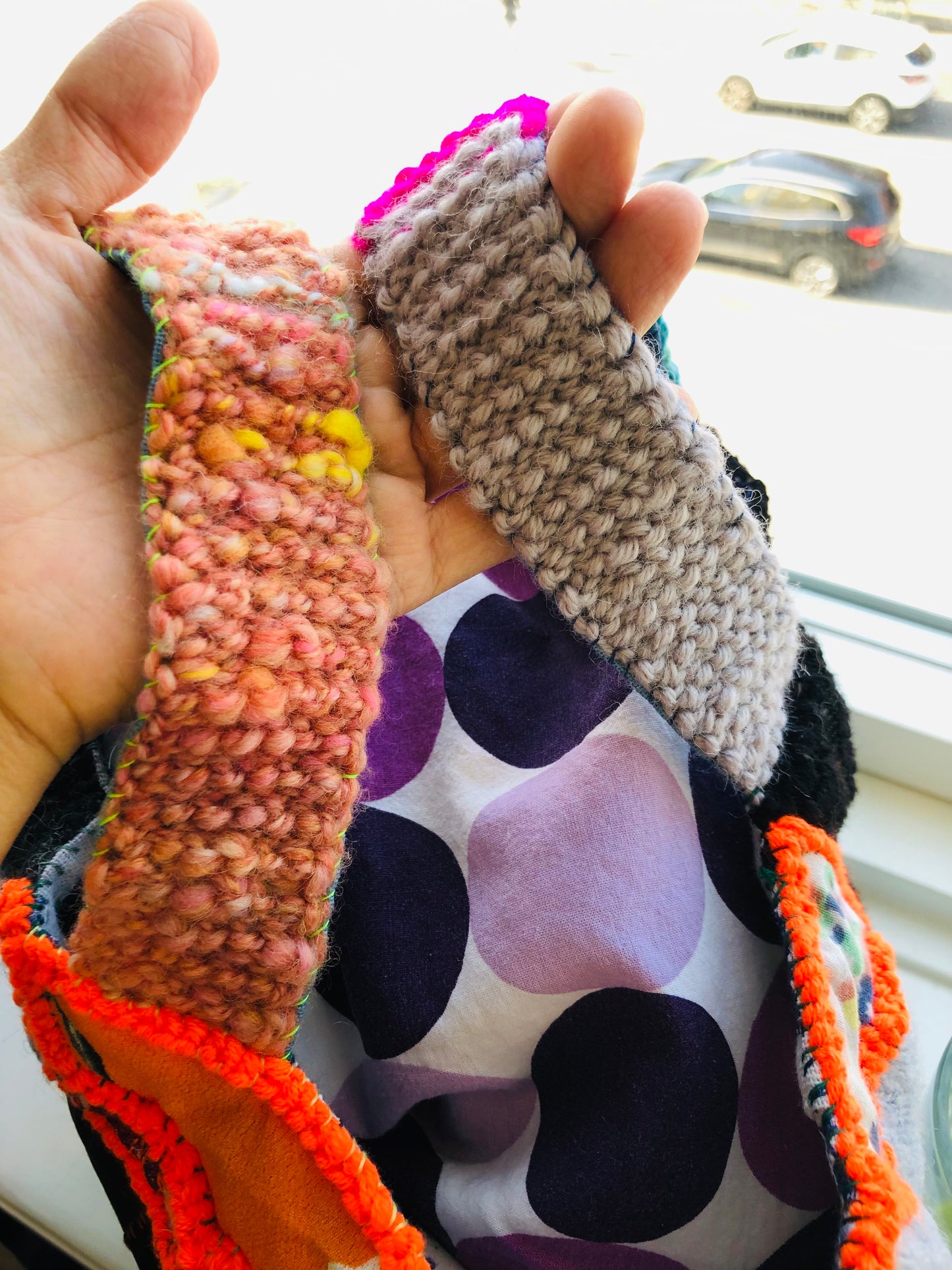 Bag Hand-sewn Fabric Tote Bag Slow Fashion Handmade 2262