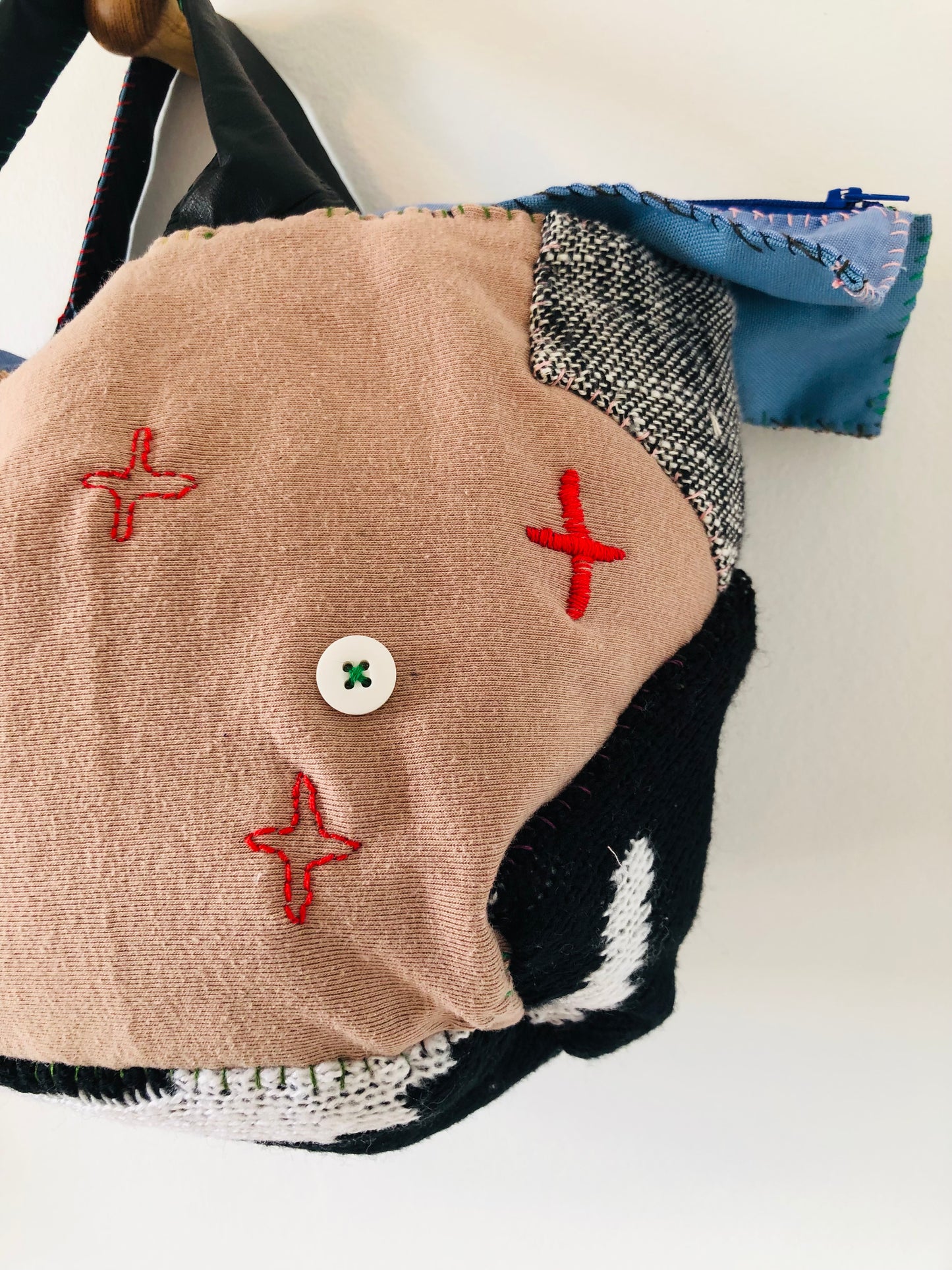 Bag Hand-sewn Fabric Tote Bag Slow Fashion Handmade 2264