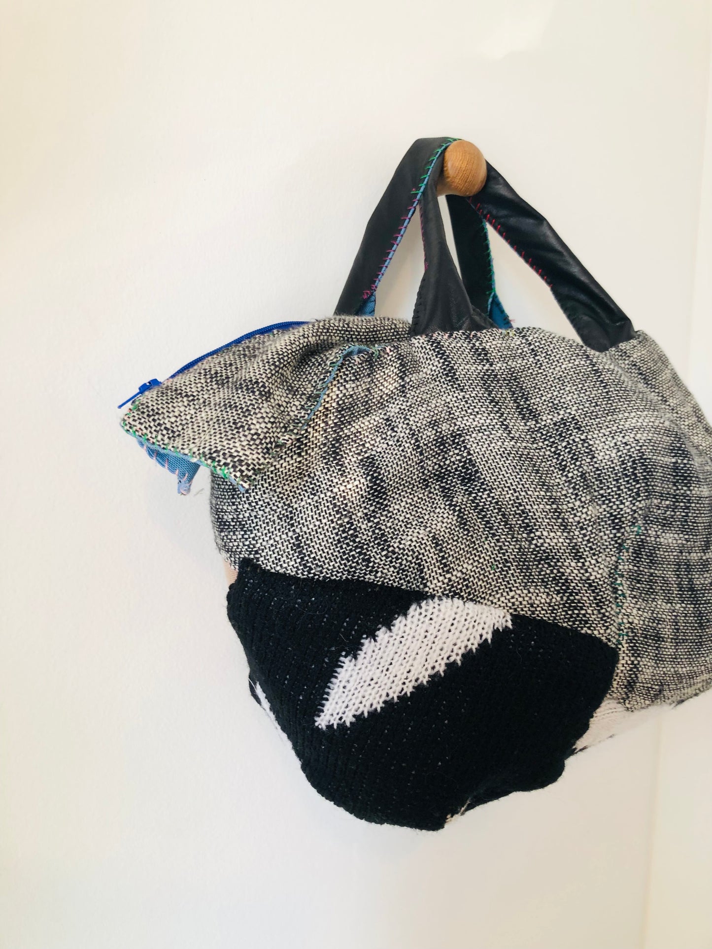 Bag Hand-sewn Fabric Tote Bag Slow Fashion Handmade 2264